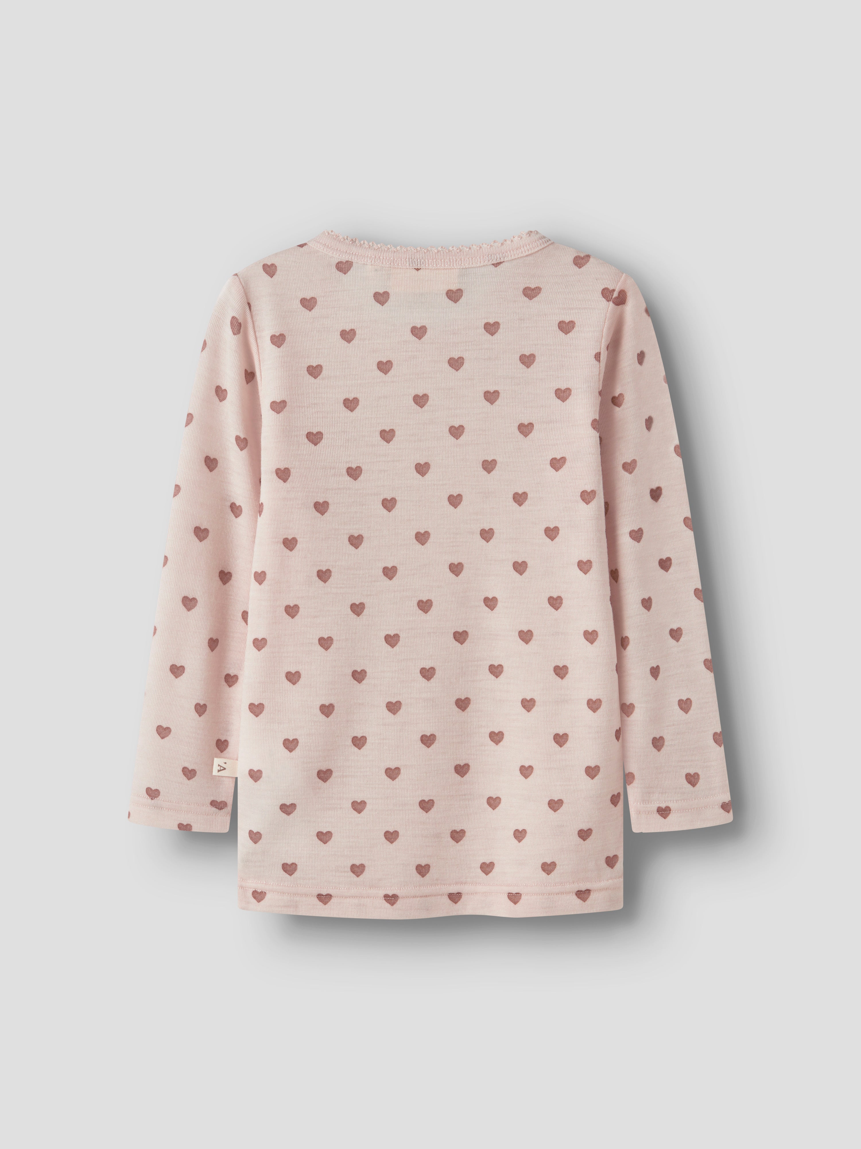 Lil Atelier - Noel Nia Wool LS Slim Top - Morganite / Heart