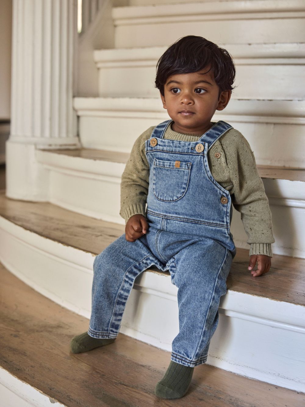 Lil Atelier Karole - Loose Denim Overall - Medium Blue Denim