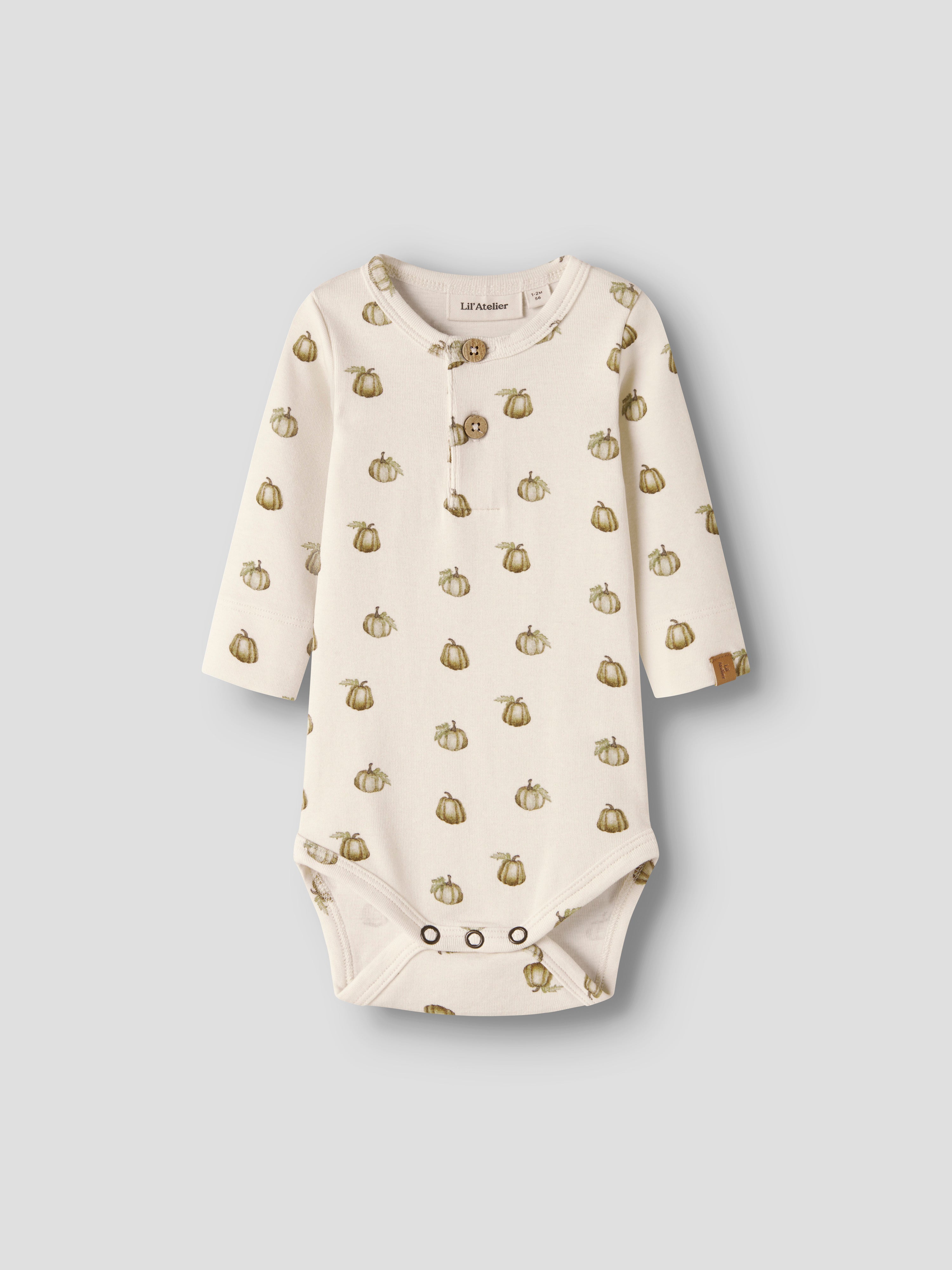 Lil Atelier Gayo - Sat LS Slim Body - Turtledove / Pumpkin