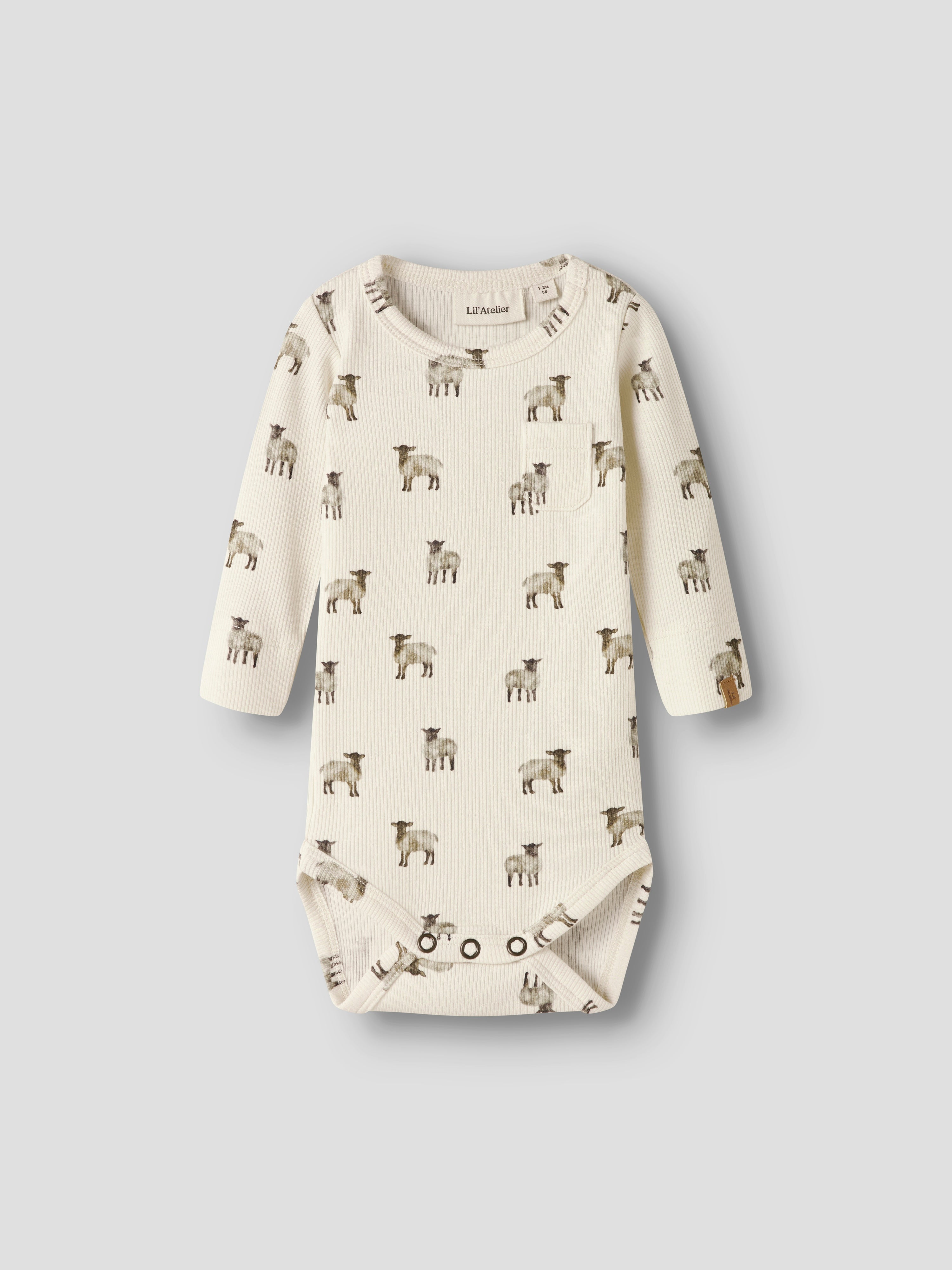Lil Atelier - Gavo Eko LS Slim Body - Turtledove / Sheep