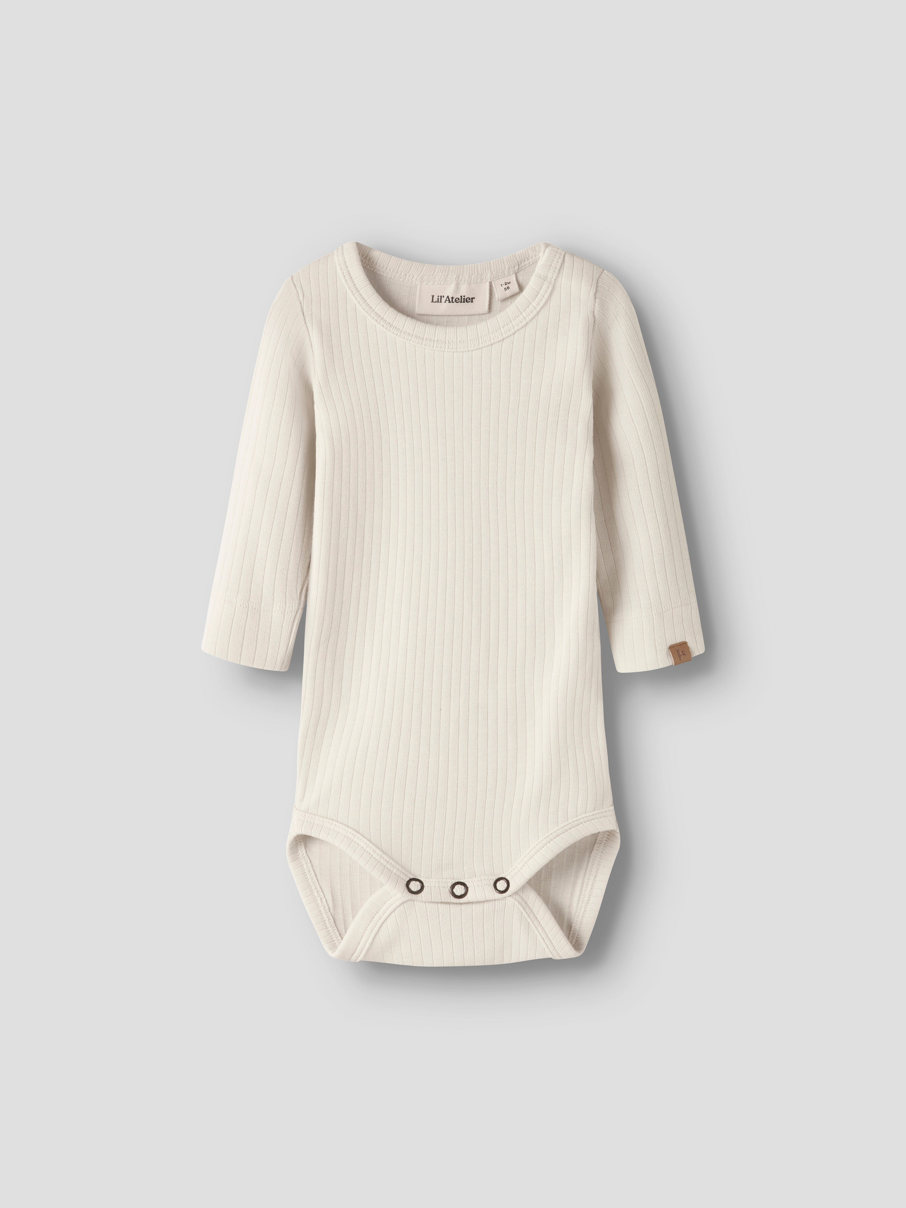 Lil Atelier - Gabo Bib LS Slim Body - Turtledove