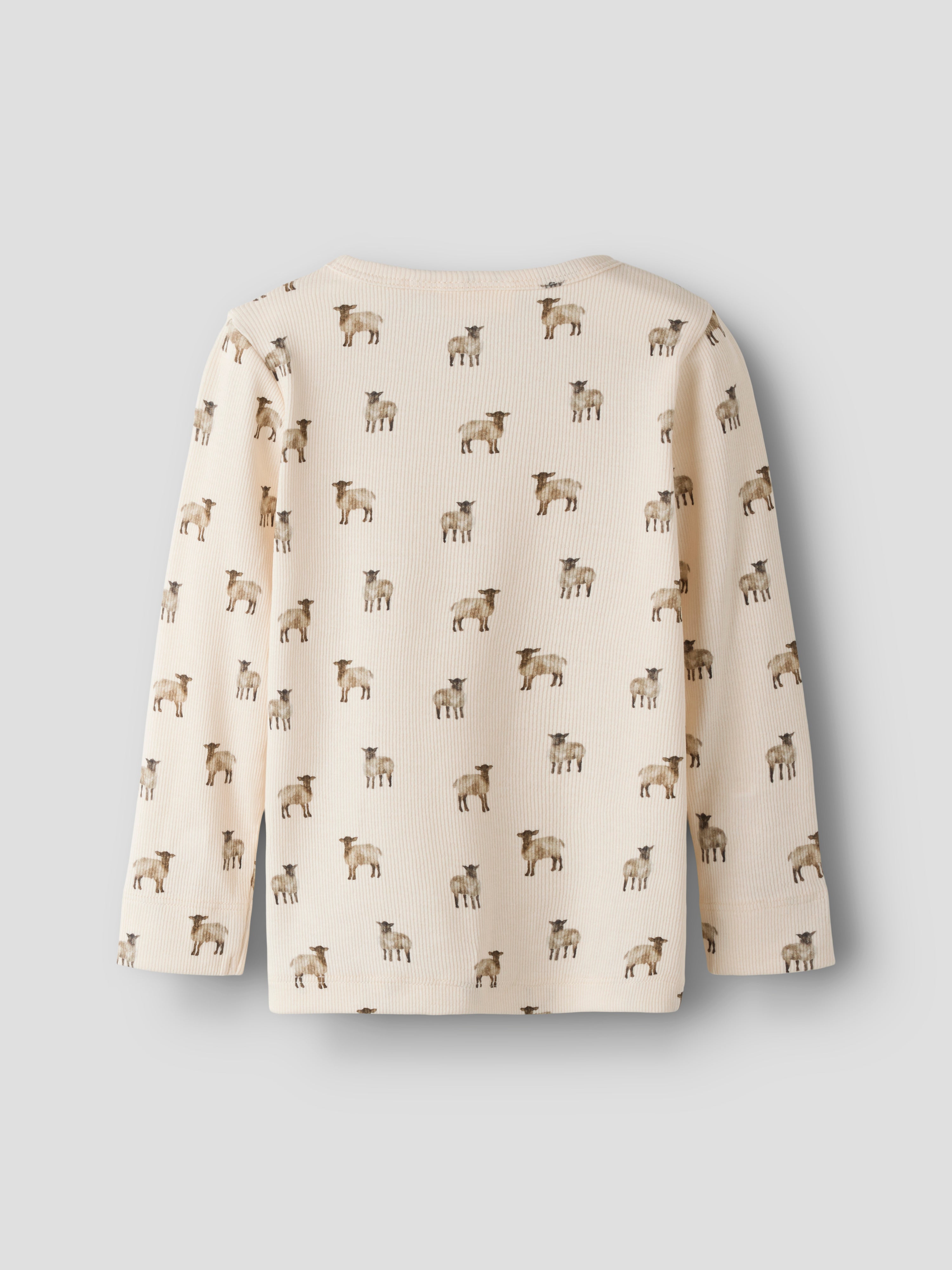 Lil Atelier - Gavo Eko LS Slim Top - Turtledove / Sheep