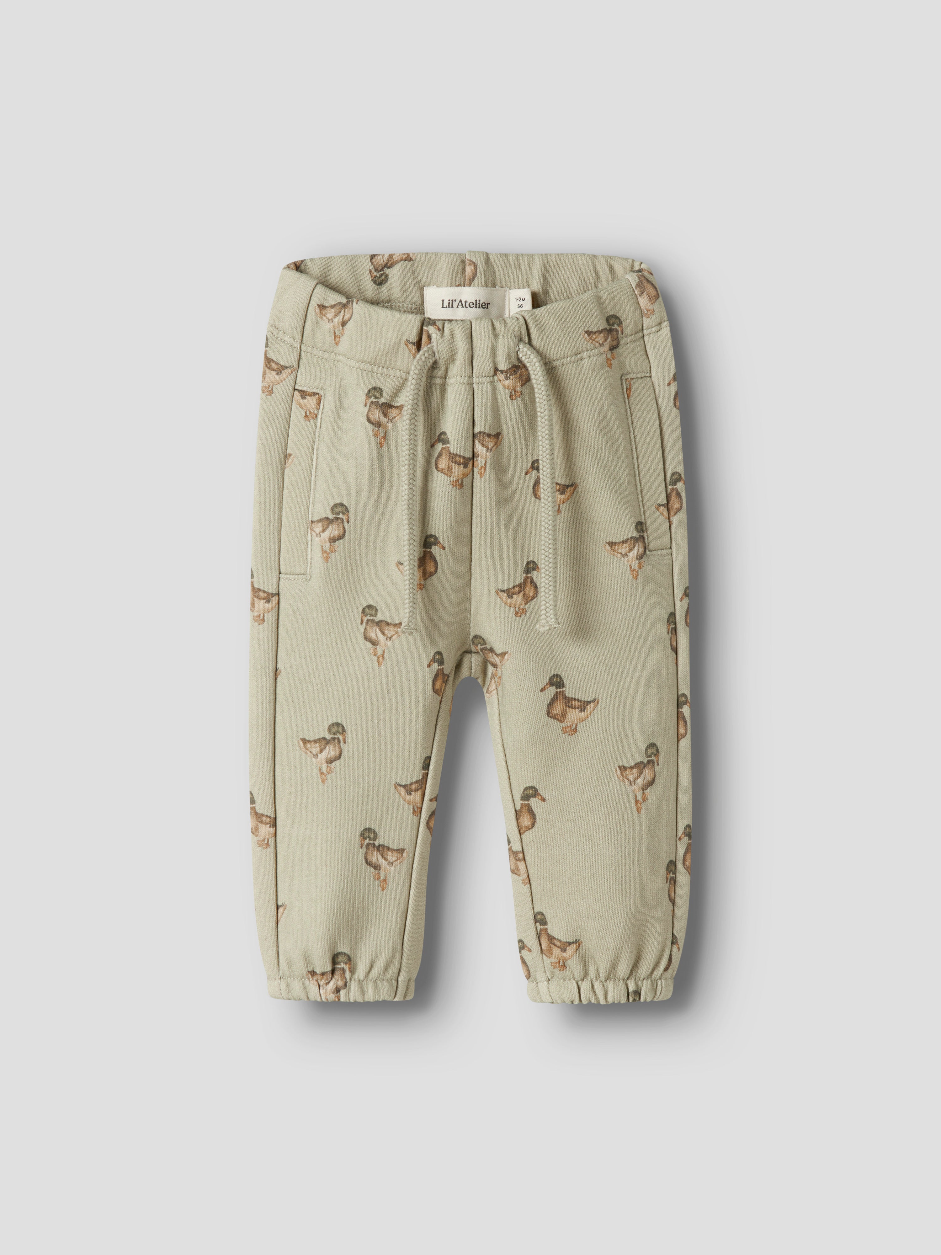 Lil Atelier - Jobo Akk Sweat Pants - Moss Gray / Duck