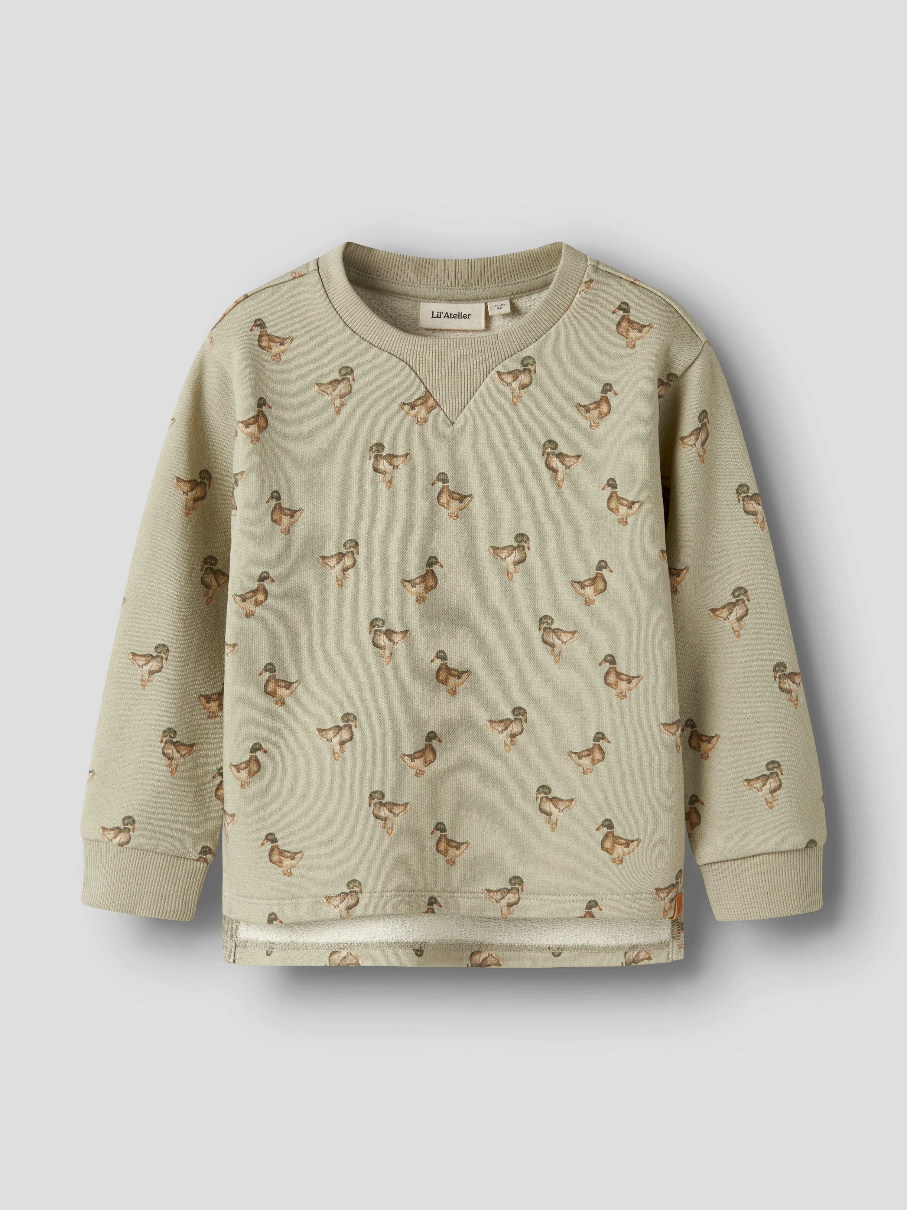 Lil Atelier - Jobo Ain LS Loose Sweat - Moss Gray / Duck