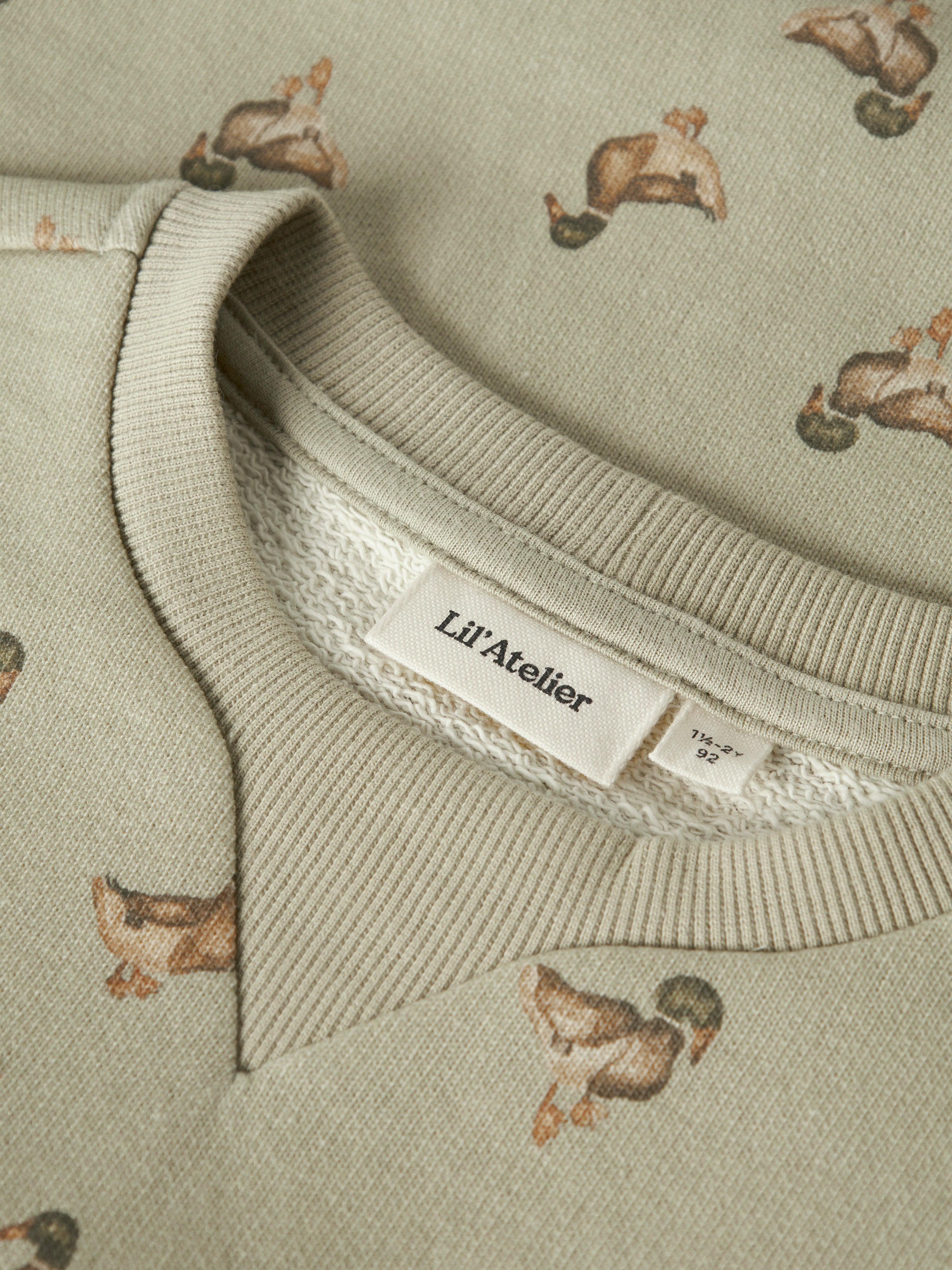 Lil Atelier - Jobo Ain LS Loose Sweat - Moss Gray / Duck