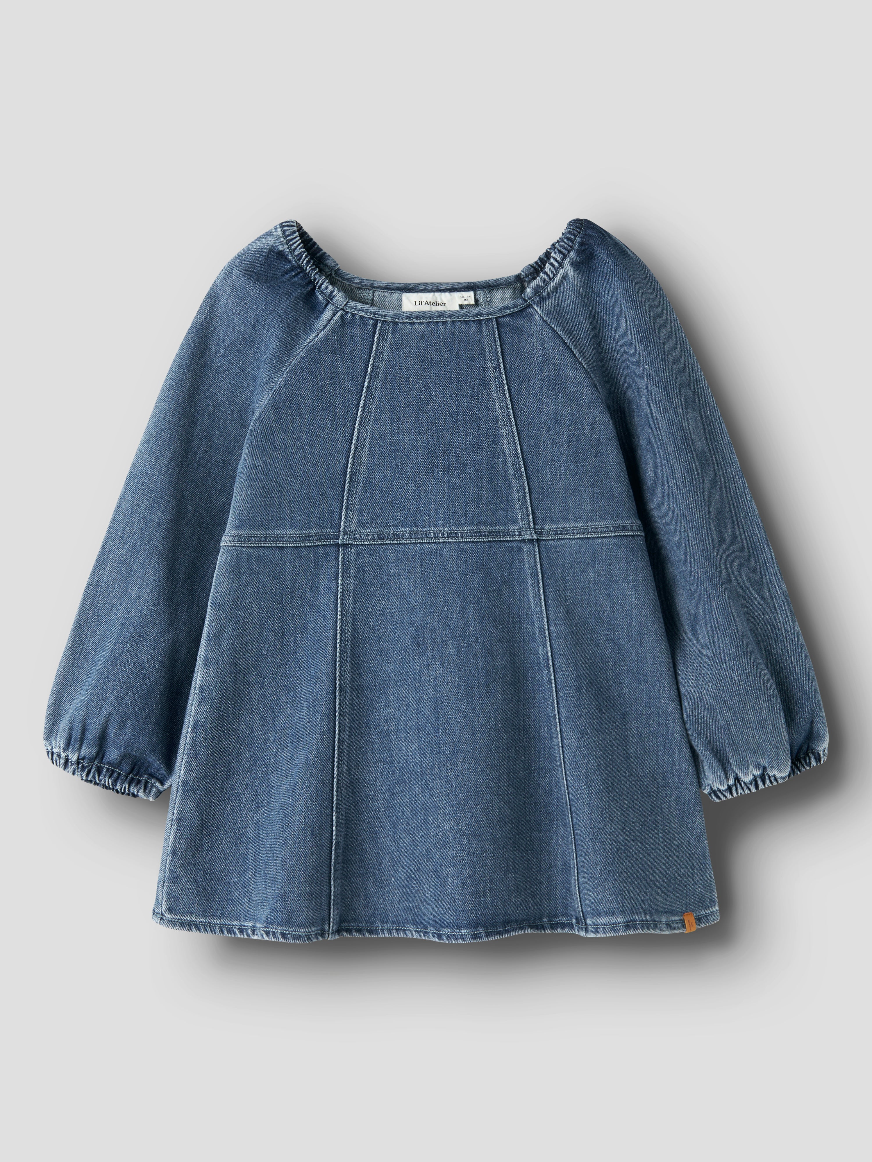 Lil Atelier Obello - LS Loose Denim Dress - Dark Blue Denim