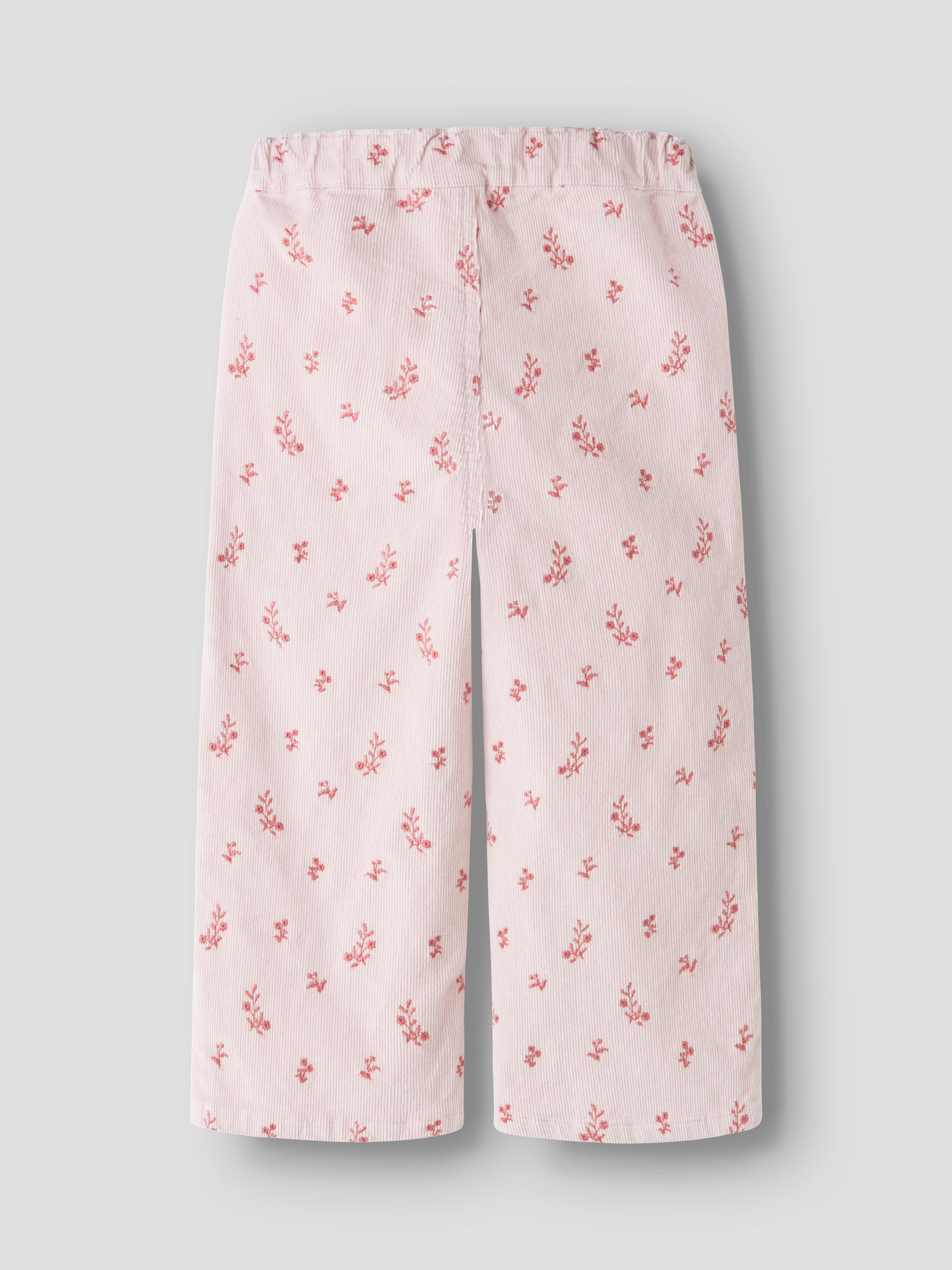Lil Atelier Nelly - Cord Wide Pant - Hushed Violet / Flower Emb. (Kopi)