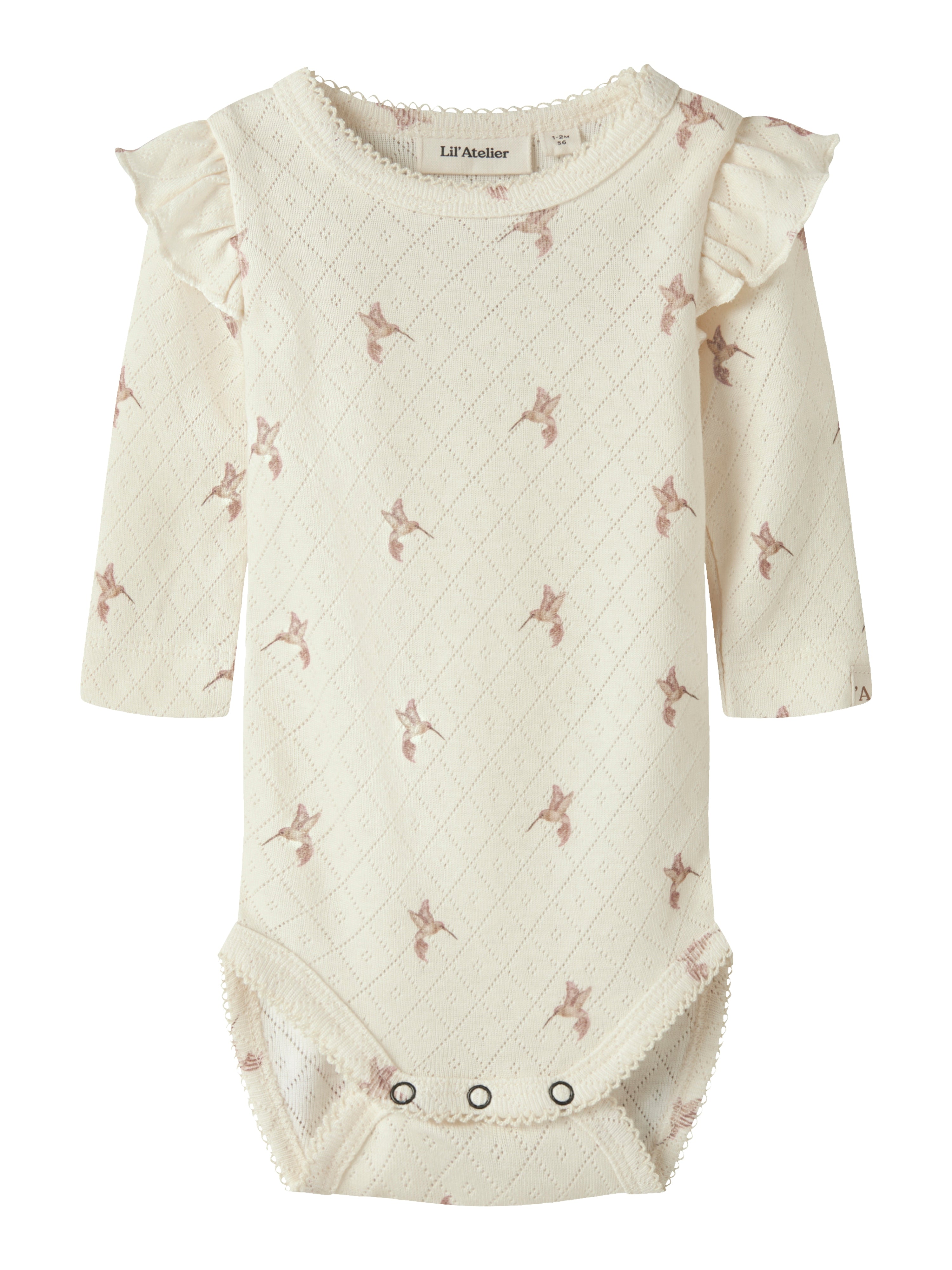 Lil Atelier Rachello - Tyl LS Slim Body - Turtledove / Bird