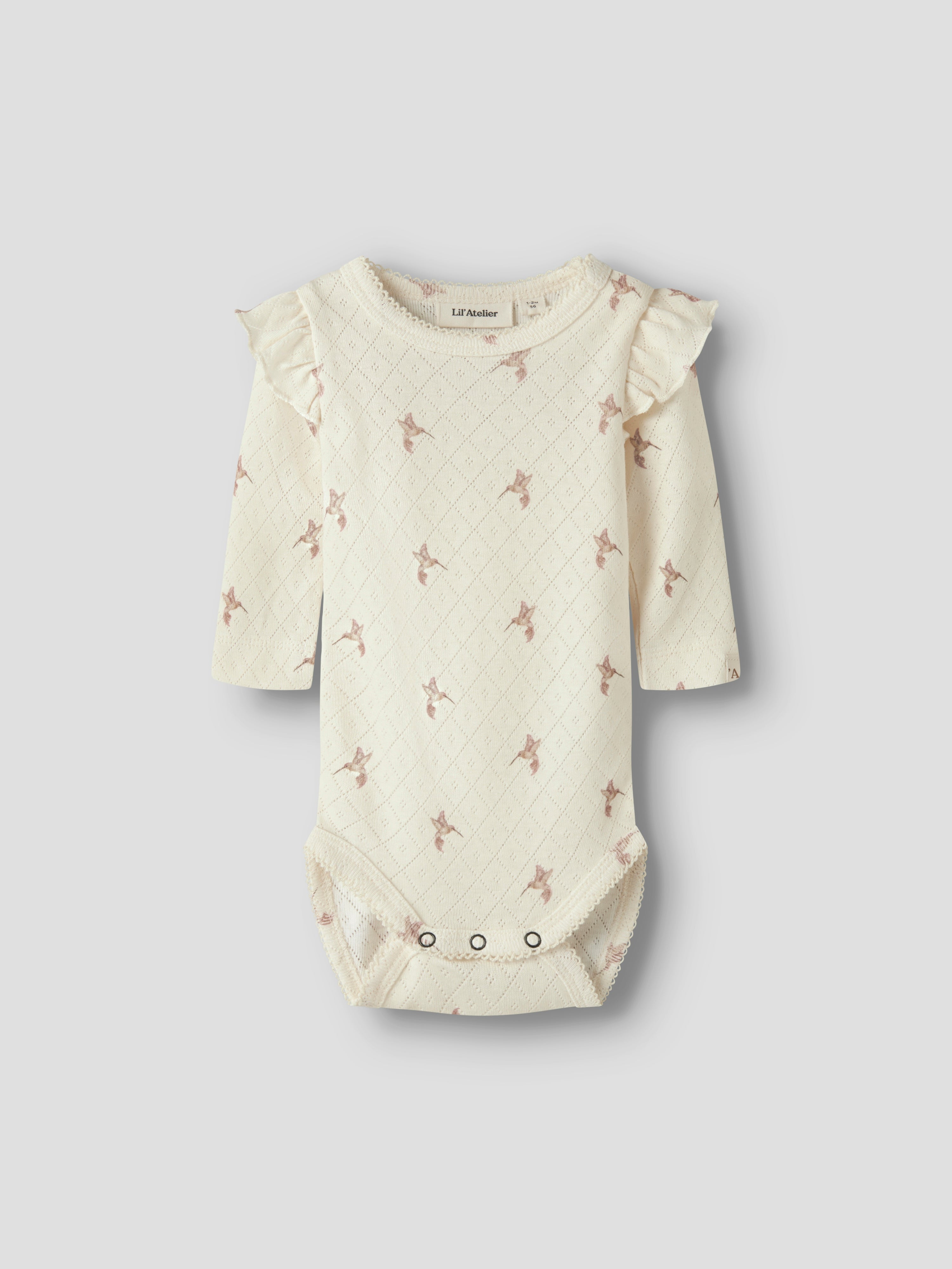 Lil Atelier Rachello - Tyl LS Slim Body - Turtledove / Bird