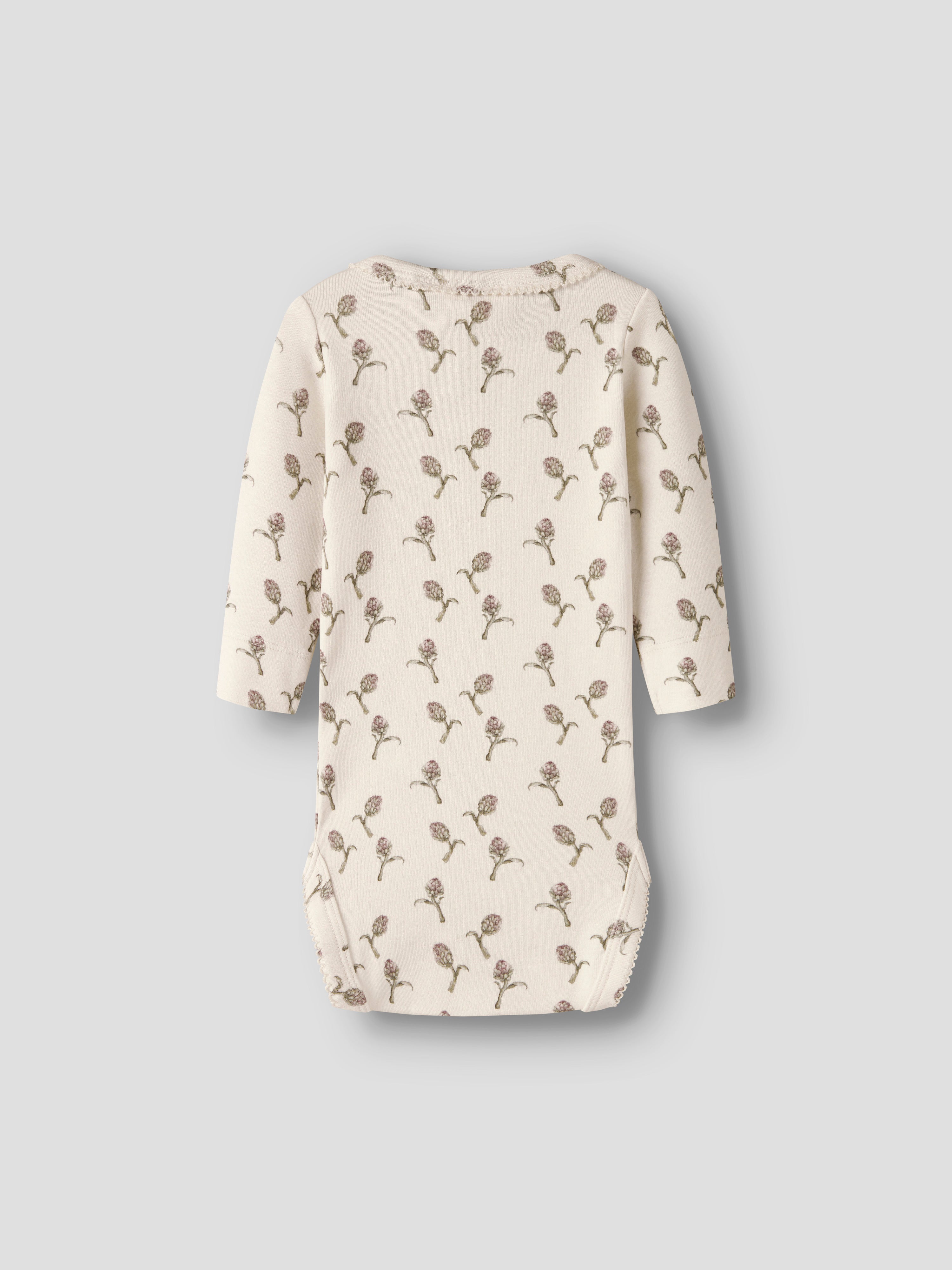 Lil Atelier Gayo - Sig LS Slim Body - Turtledove / Artichoke