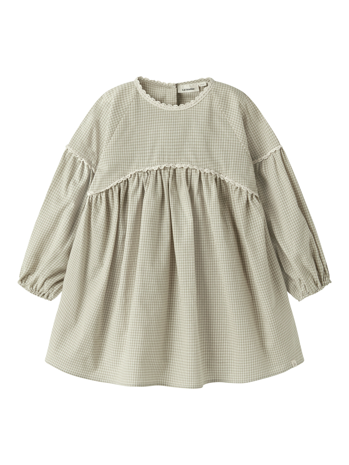 Lil Atelier Oleno - LS Loose Dress - Moss Gray