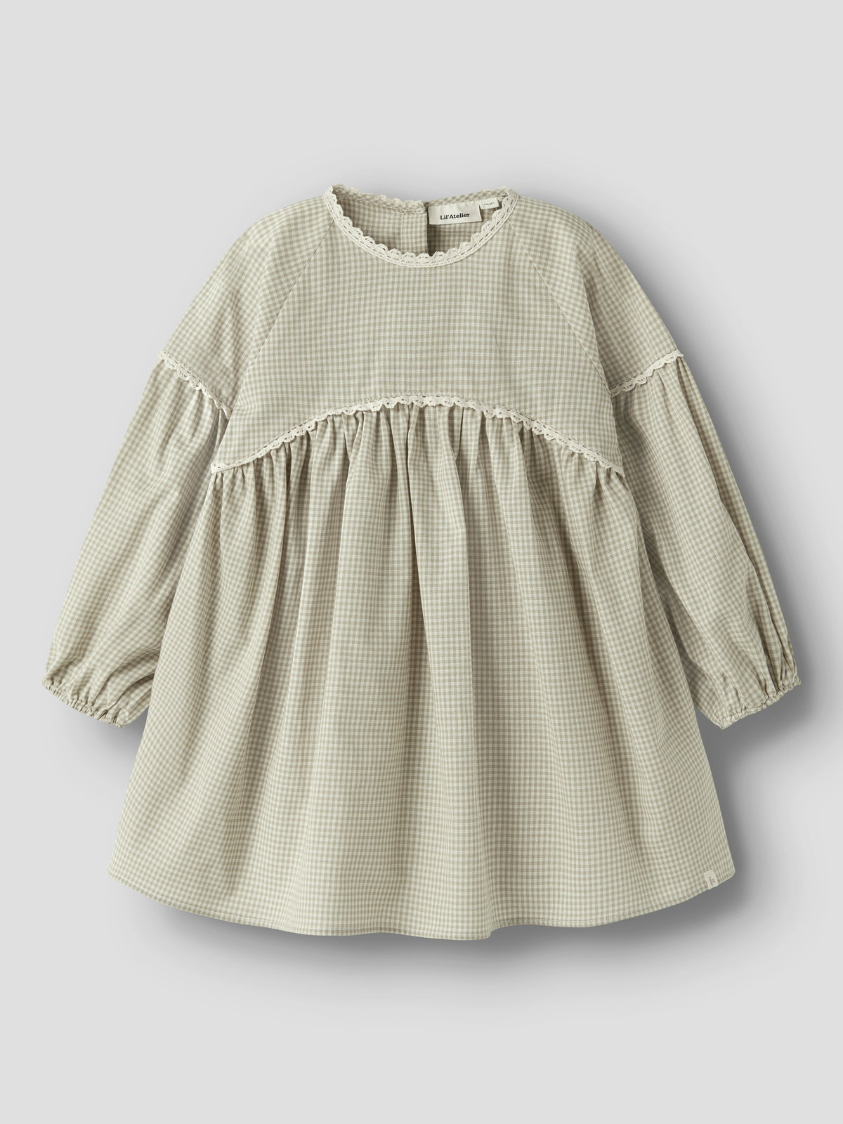 Lil Atelier Oleno - LS Loose Dress - Moss Gray