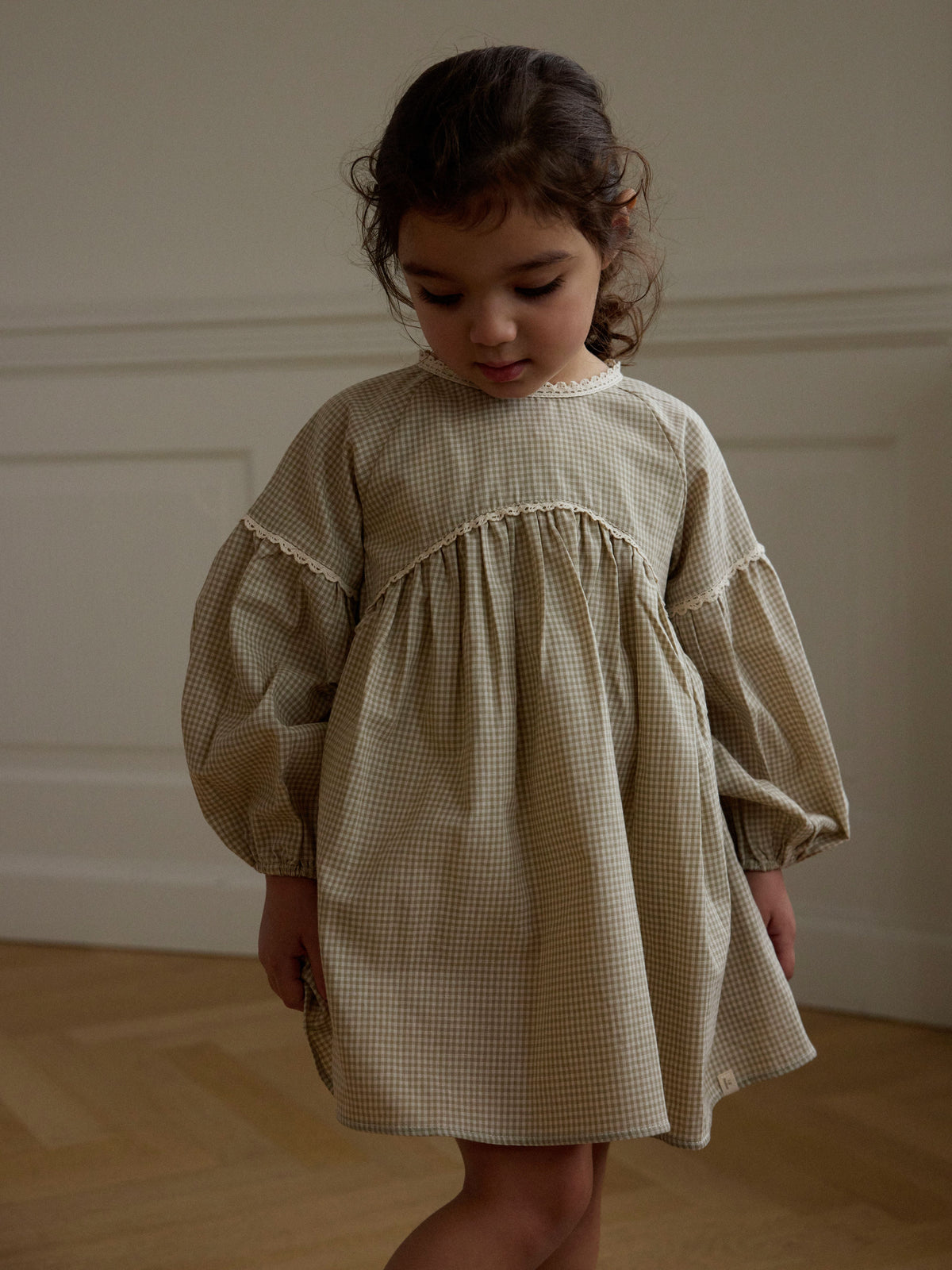 Lil Atelier Oleno - LS Loose Dress - Moss Gray