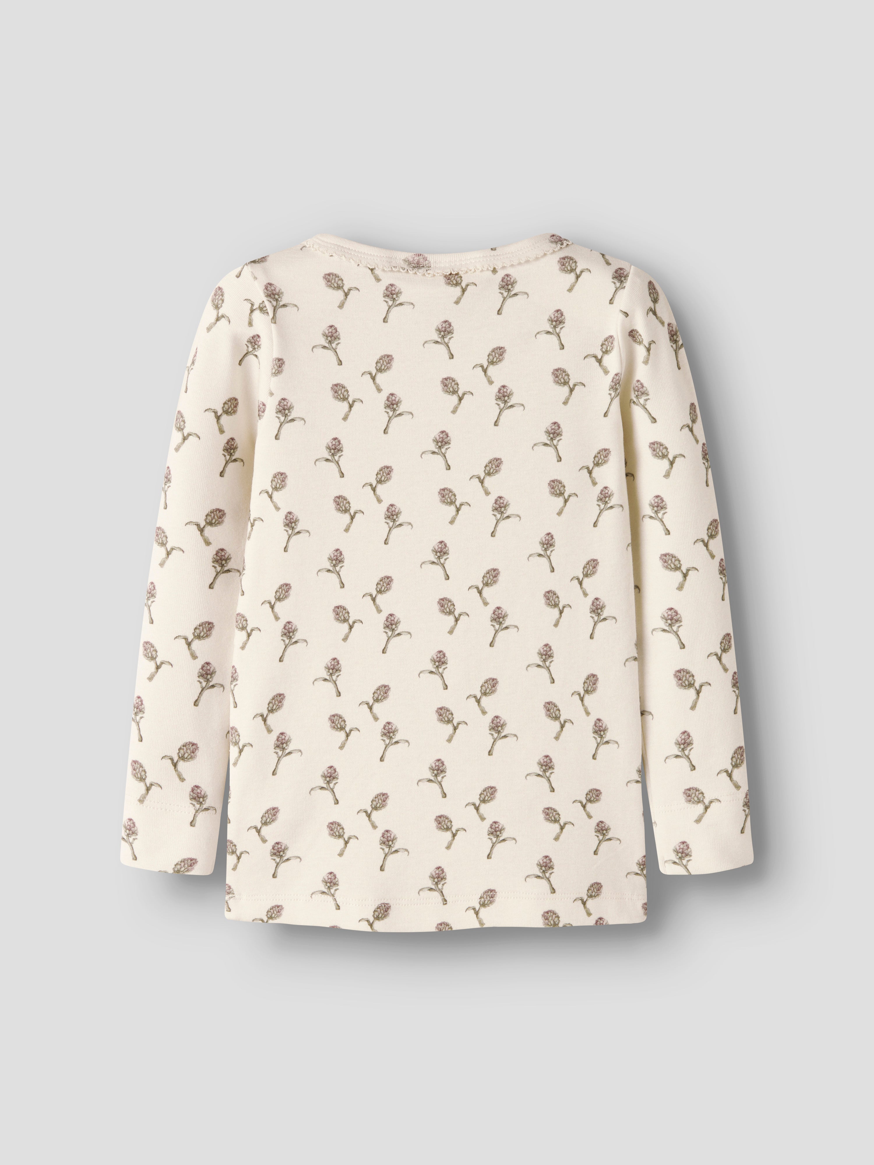 Lil Atelier Gayo - Sig LS Slim Top - Turtledove / Artichoke