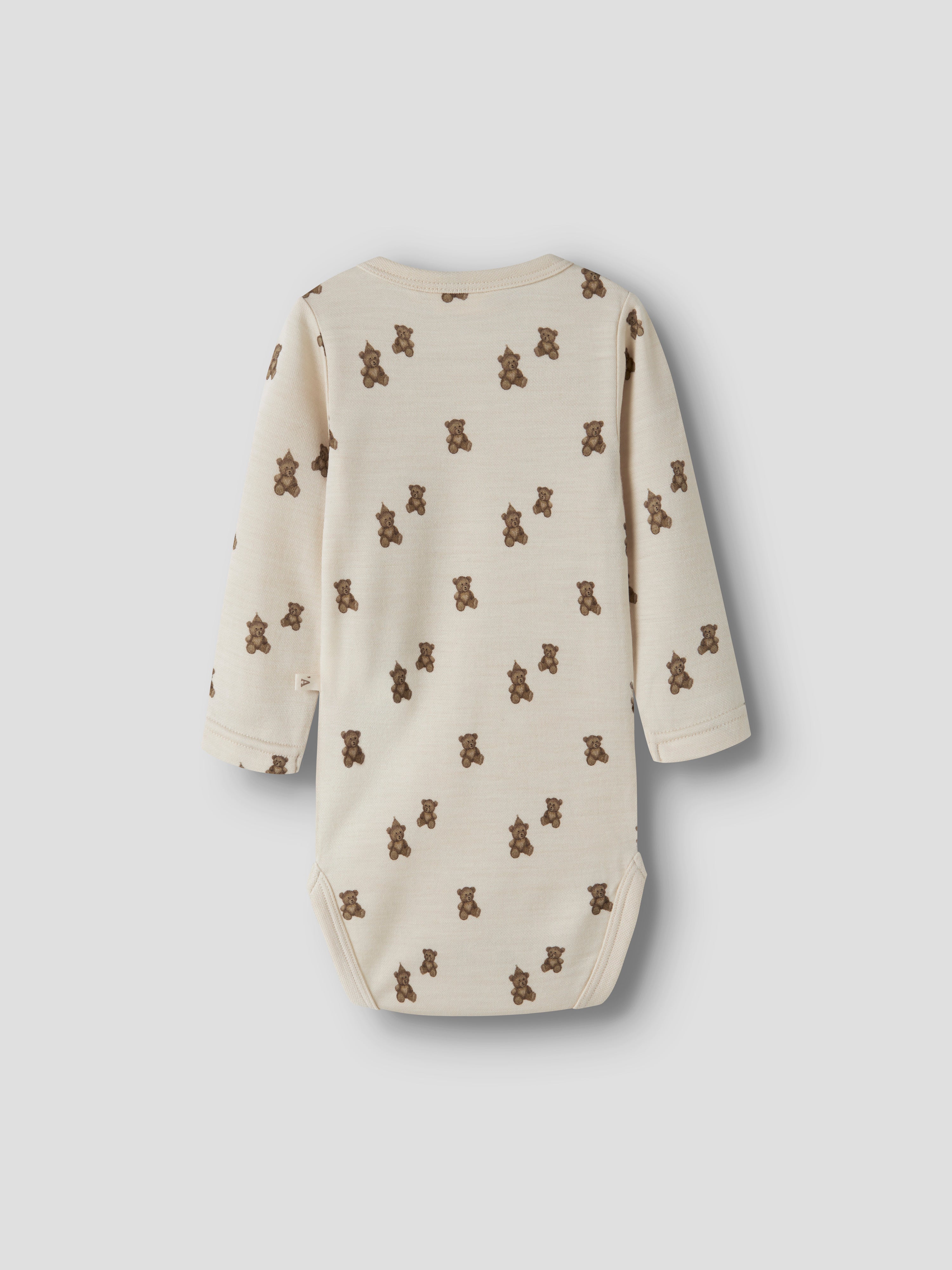 Lil Atelier Nilo - Nun Wool LS Slim Body - Turtledove/Teddy Bear
