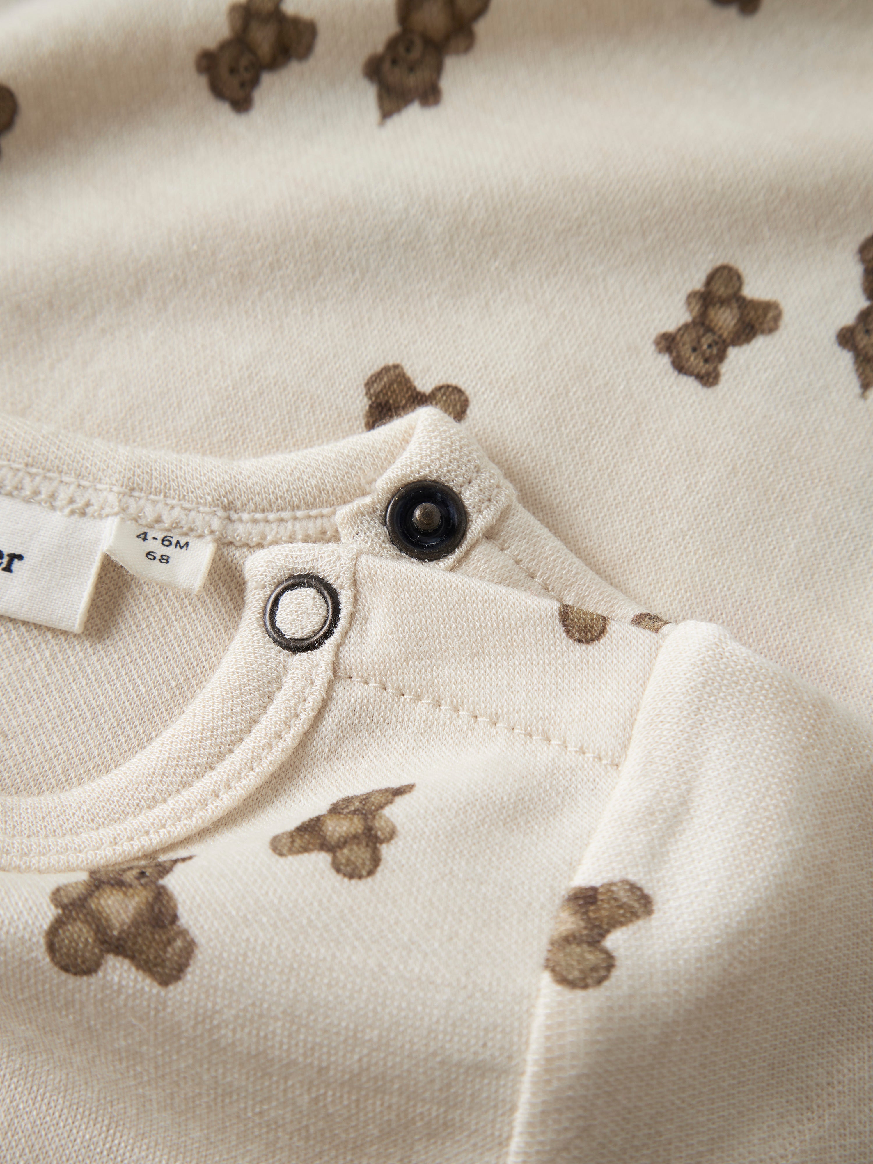 Lil Atelier Nilo - Nun Wool LS Slim Body - Turtledove/Teddy Bear