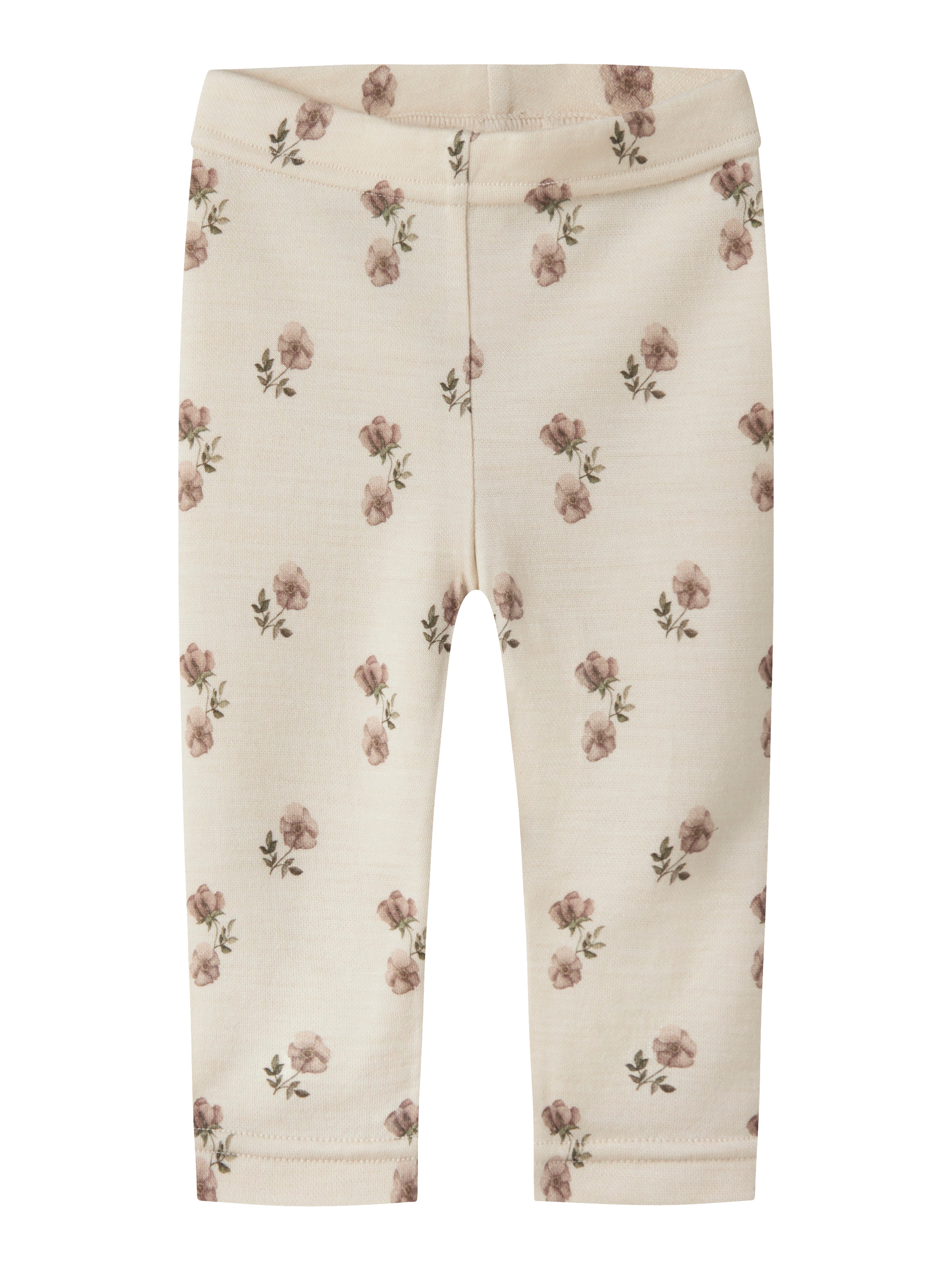 Lil Atelier Nilo - Nun Wool Slim Leggings - Turtledove/Flower