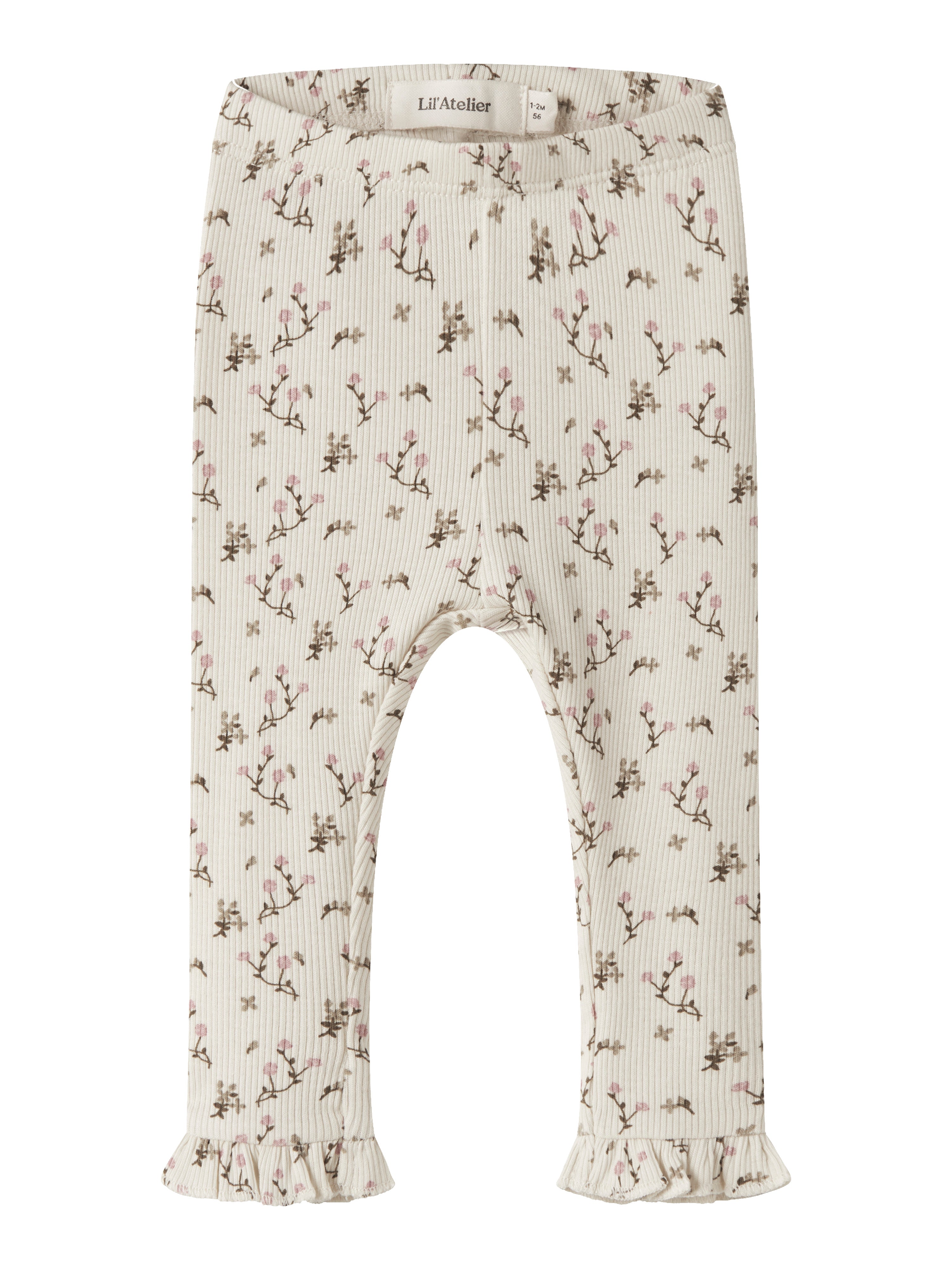 Lil Atelier Lago - Mer Slim Leggings - Turtledove/Rose Flower