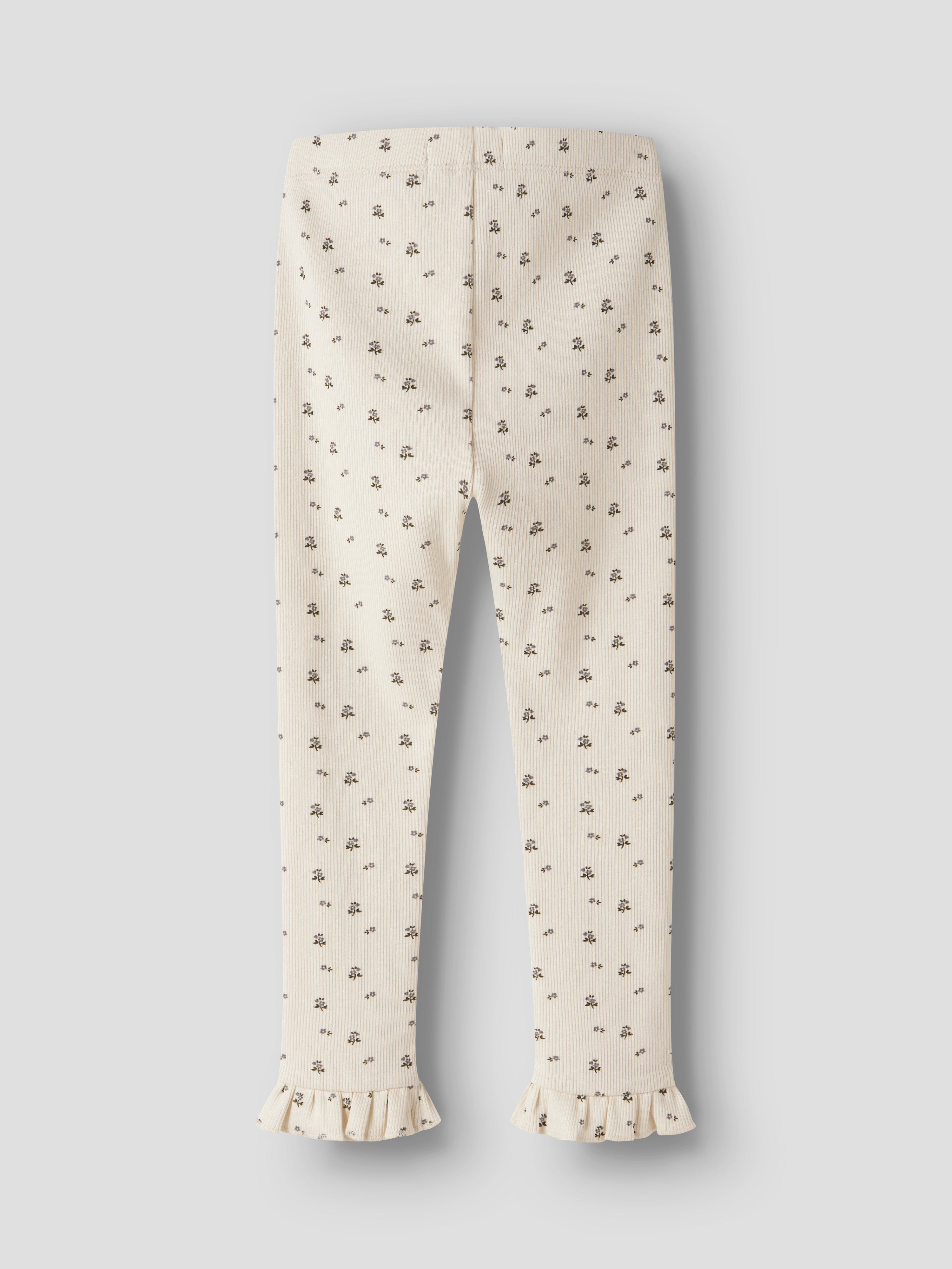 Lil Atelier Lago - Mer Slim Leggings - Turtledove/Blue Flower