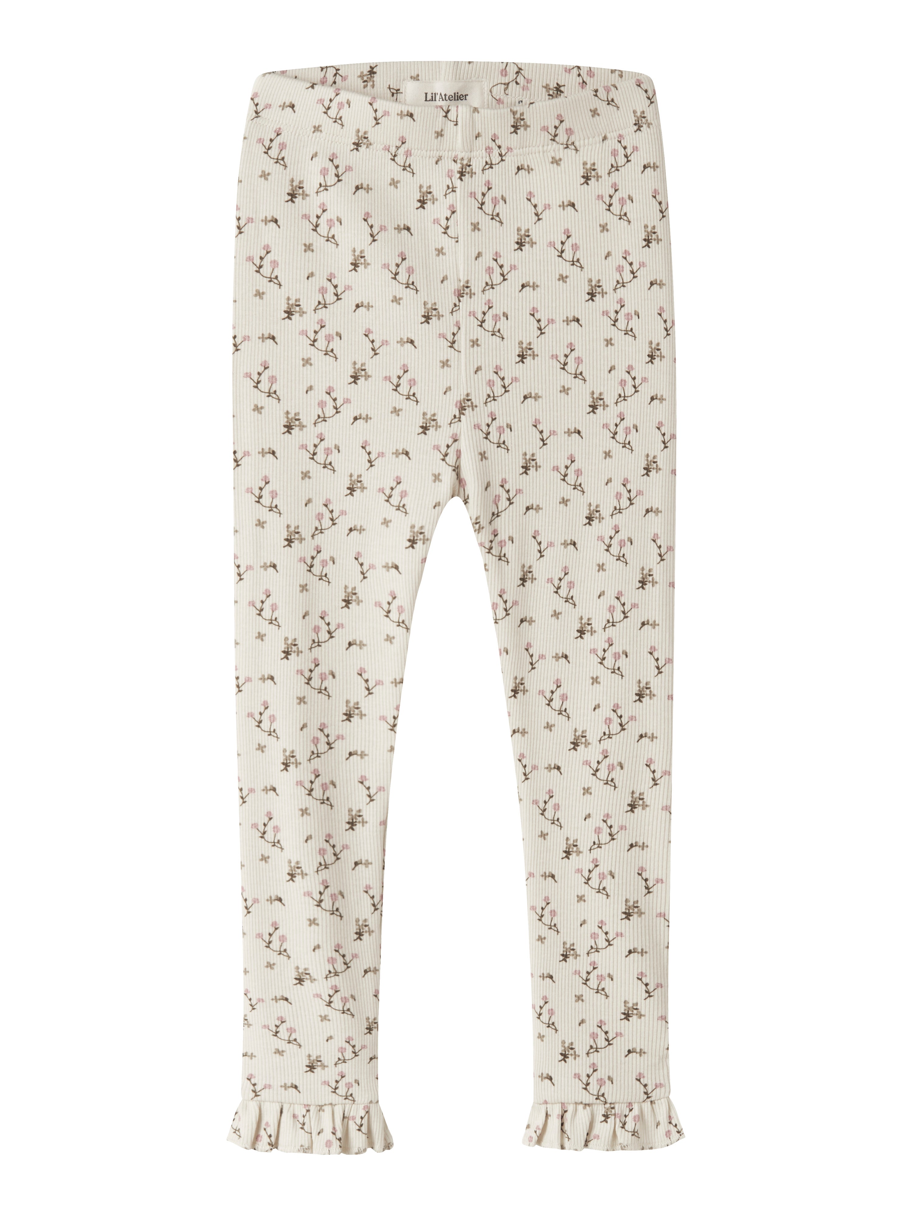 Lil Atelier Lago - Mer Slim Leggings - Turtledove/Rose Flower