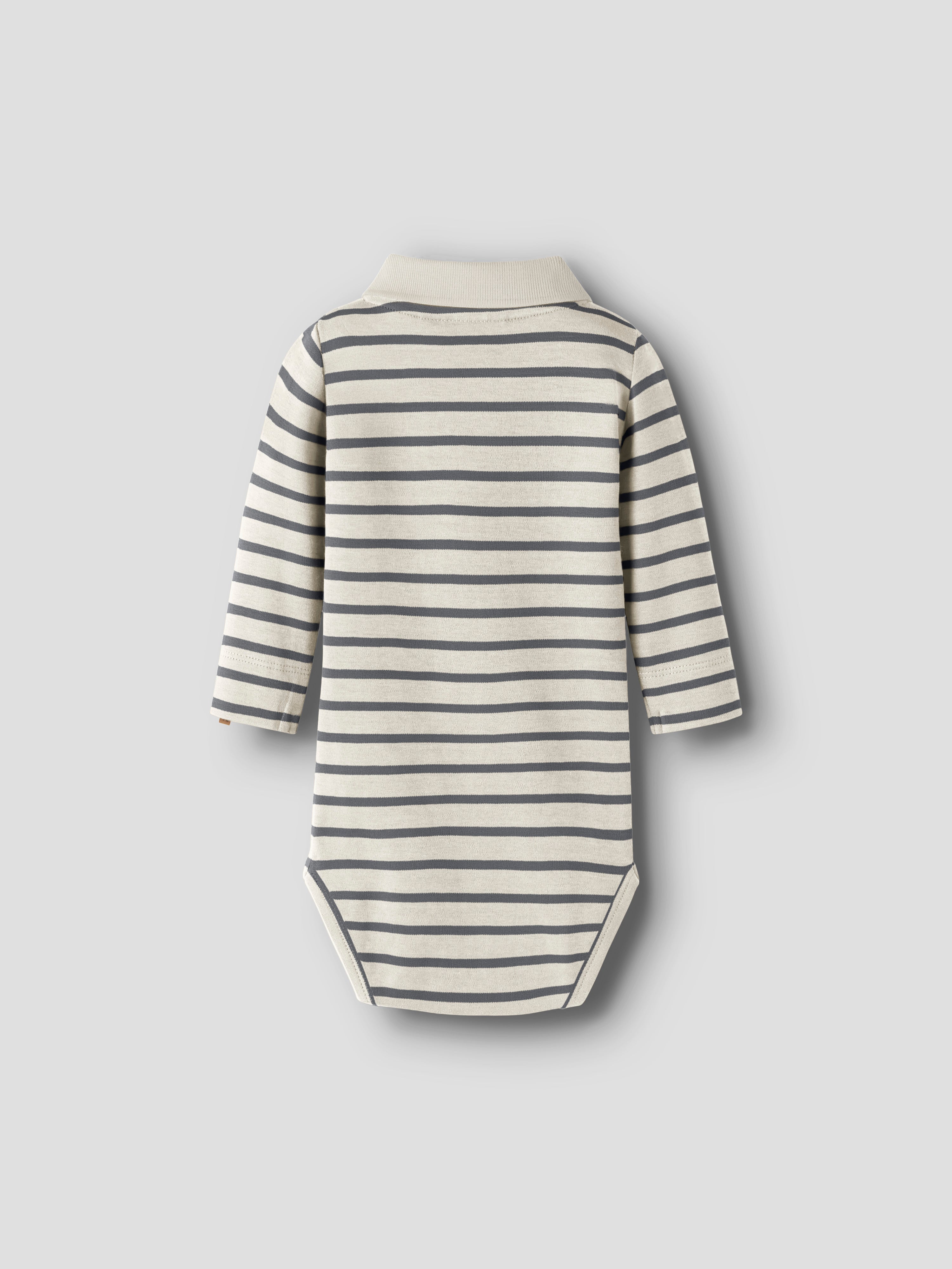 Lil Atelier Limia - LS Polo Body - Turtledove/Poppy Seed
