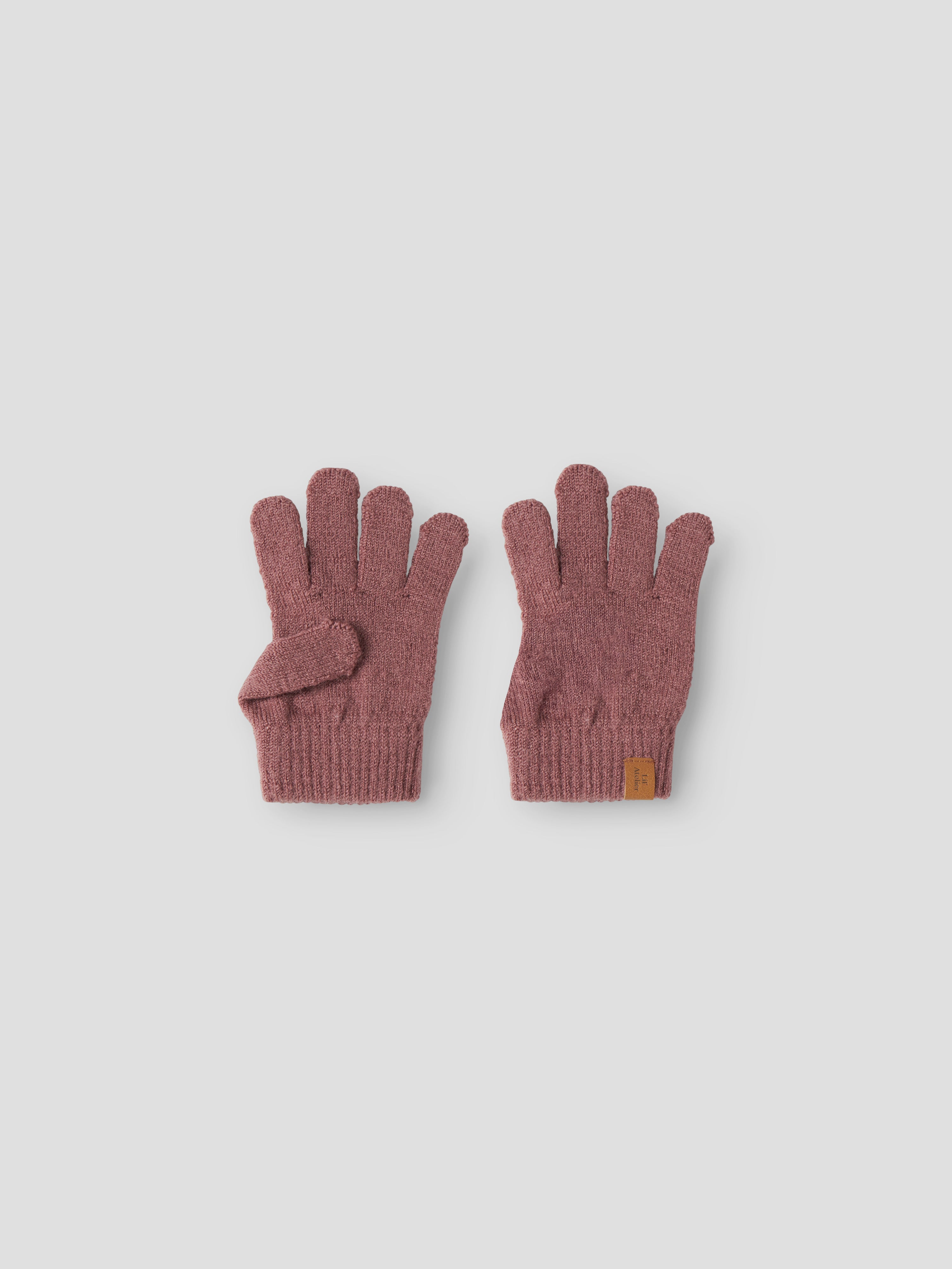 Lil Atelier Nanson - Knit Gloves - Withered Rose
