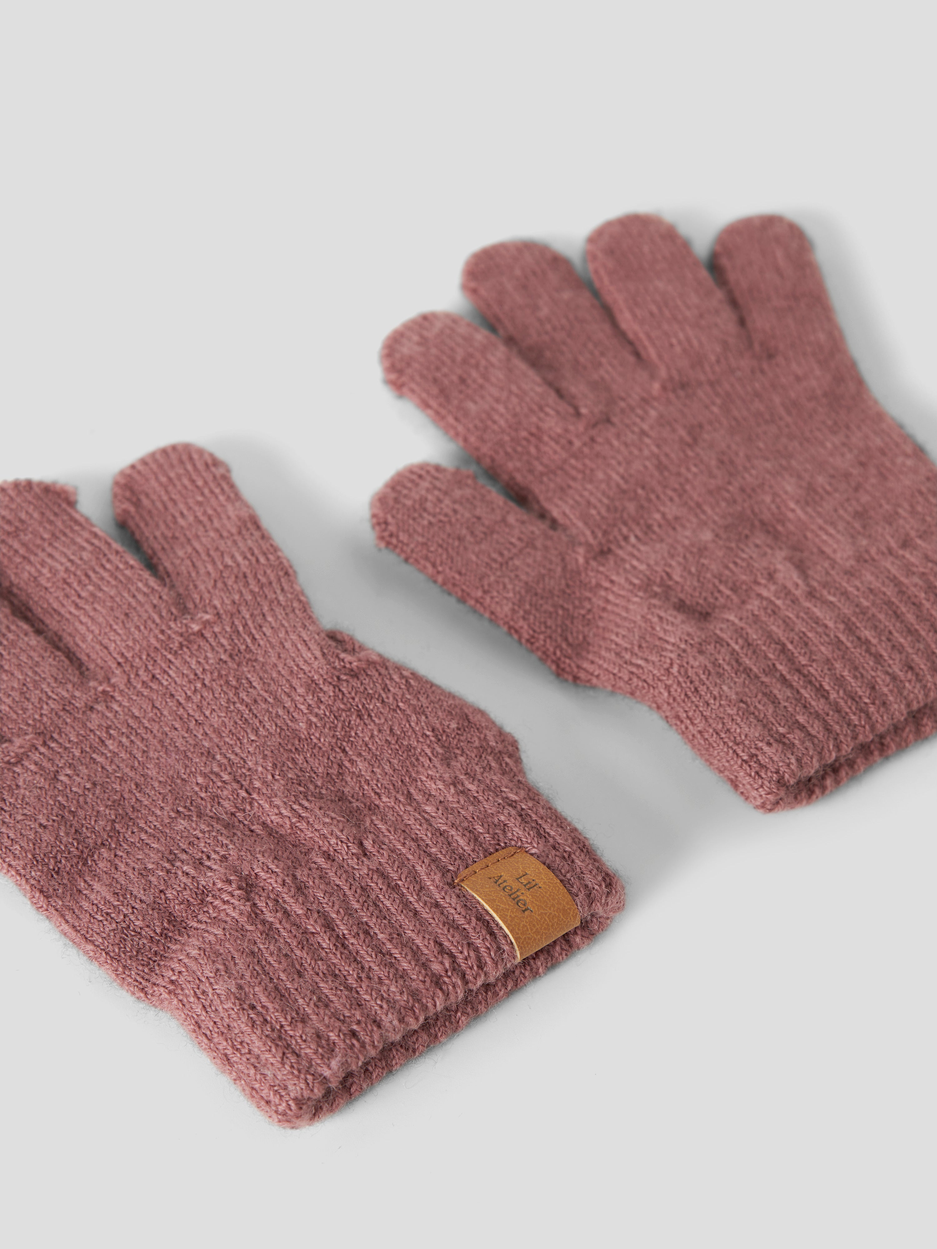 Lil Atelier Nanson - Knit Gloves - Withered Rose