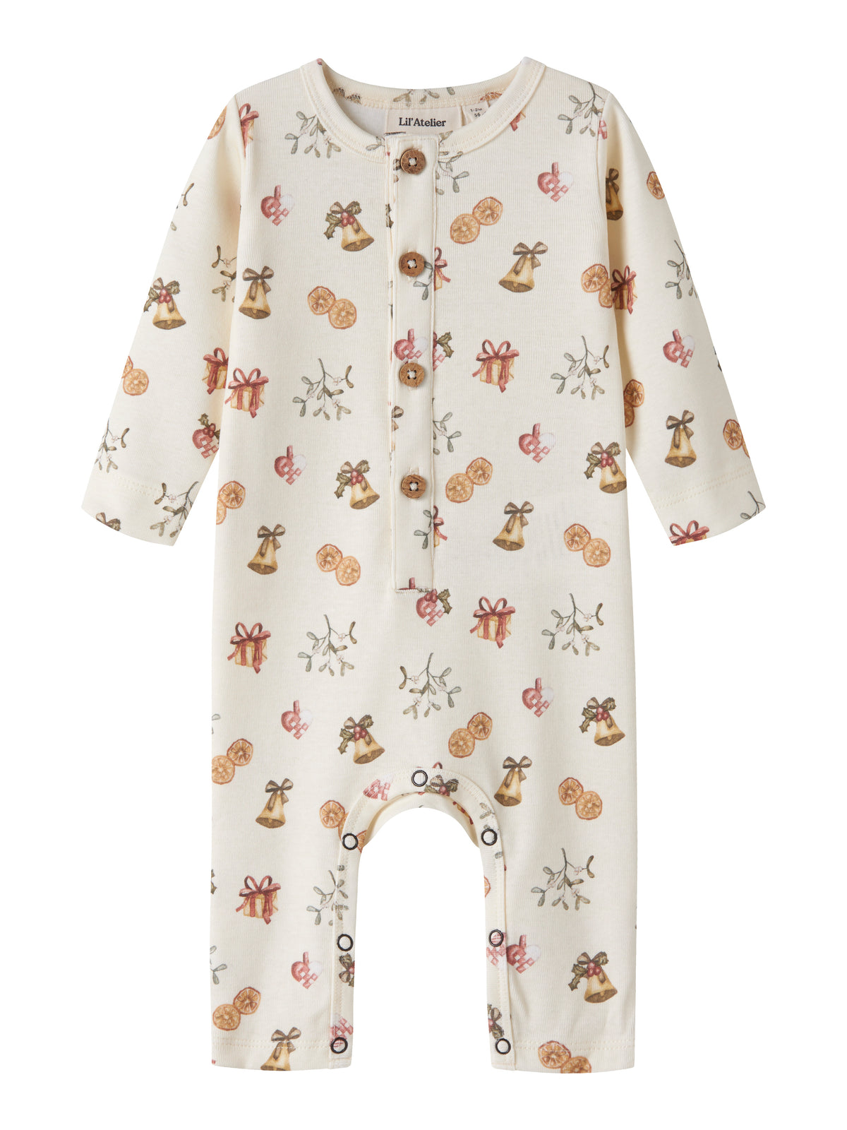 Lil Atelier Layo - Gip LS Slim Suit - Turtledove / Old Christmas