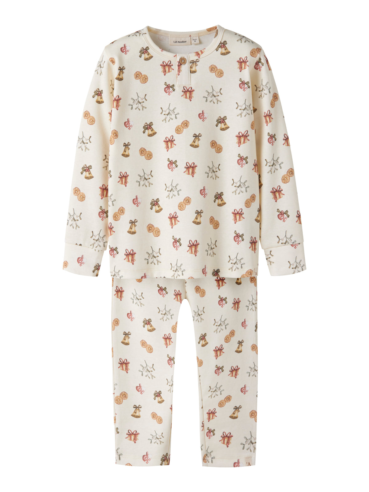 Lil Atelier Layo - Git LS Nightset - Turtledove / Old Christmas