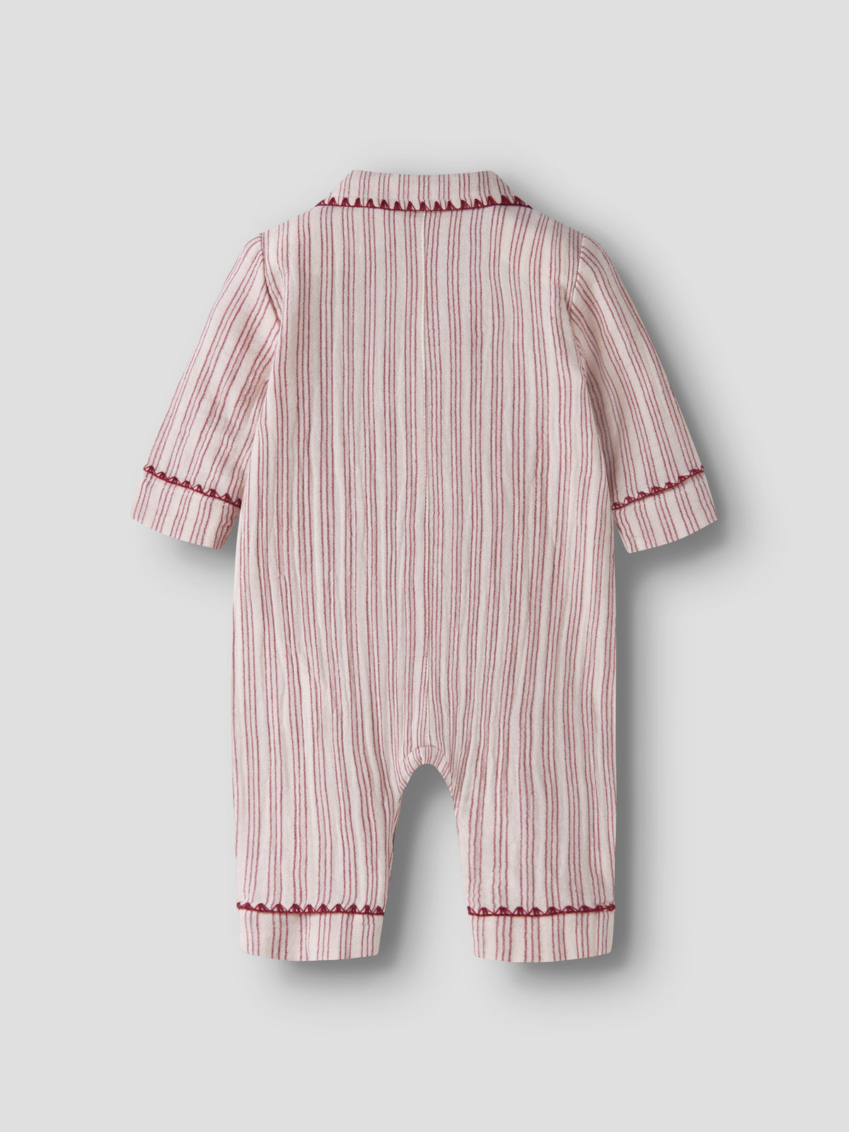 Lil Atelier Sage - Nun Loose Night Suit - Turtledove / Biking Red