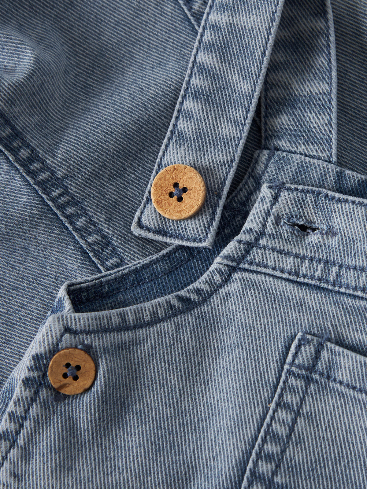 Lil Atelier Devas - Baggy Denim Overall 6005 - Medium Blue Denim