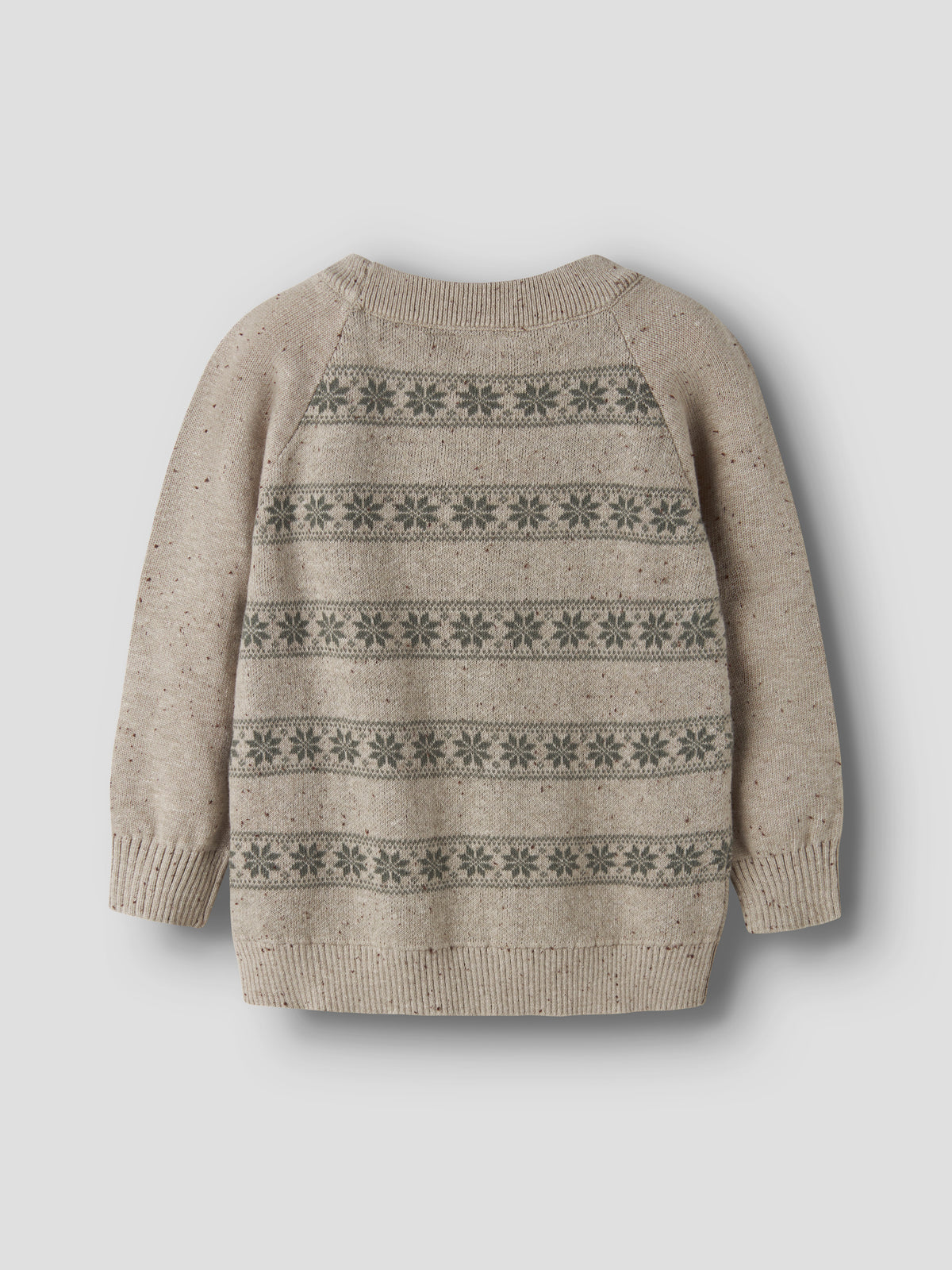 Lil Atelier Galto Rob - LS Knit - Oxford Tan / Mulled Basil