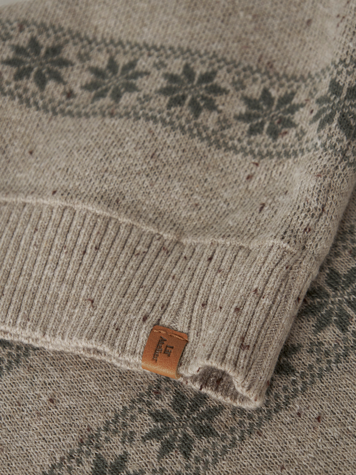 Lil Atelier Galto Rob - LS Knit - Oxford Tan / Mulled Basil