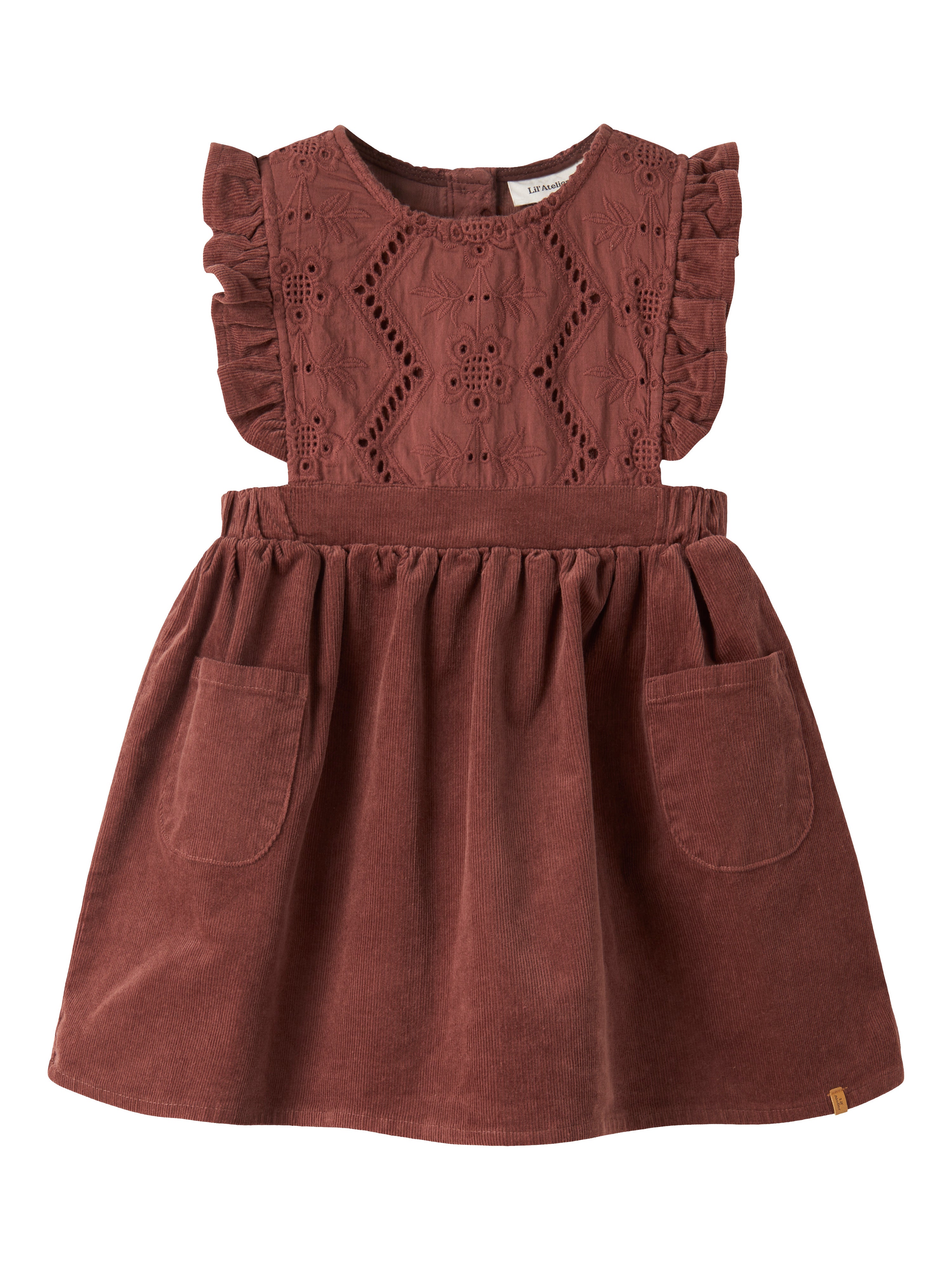 Lil Atelier Onellas - Cord Dress - Mahogany