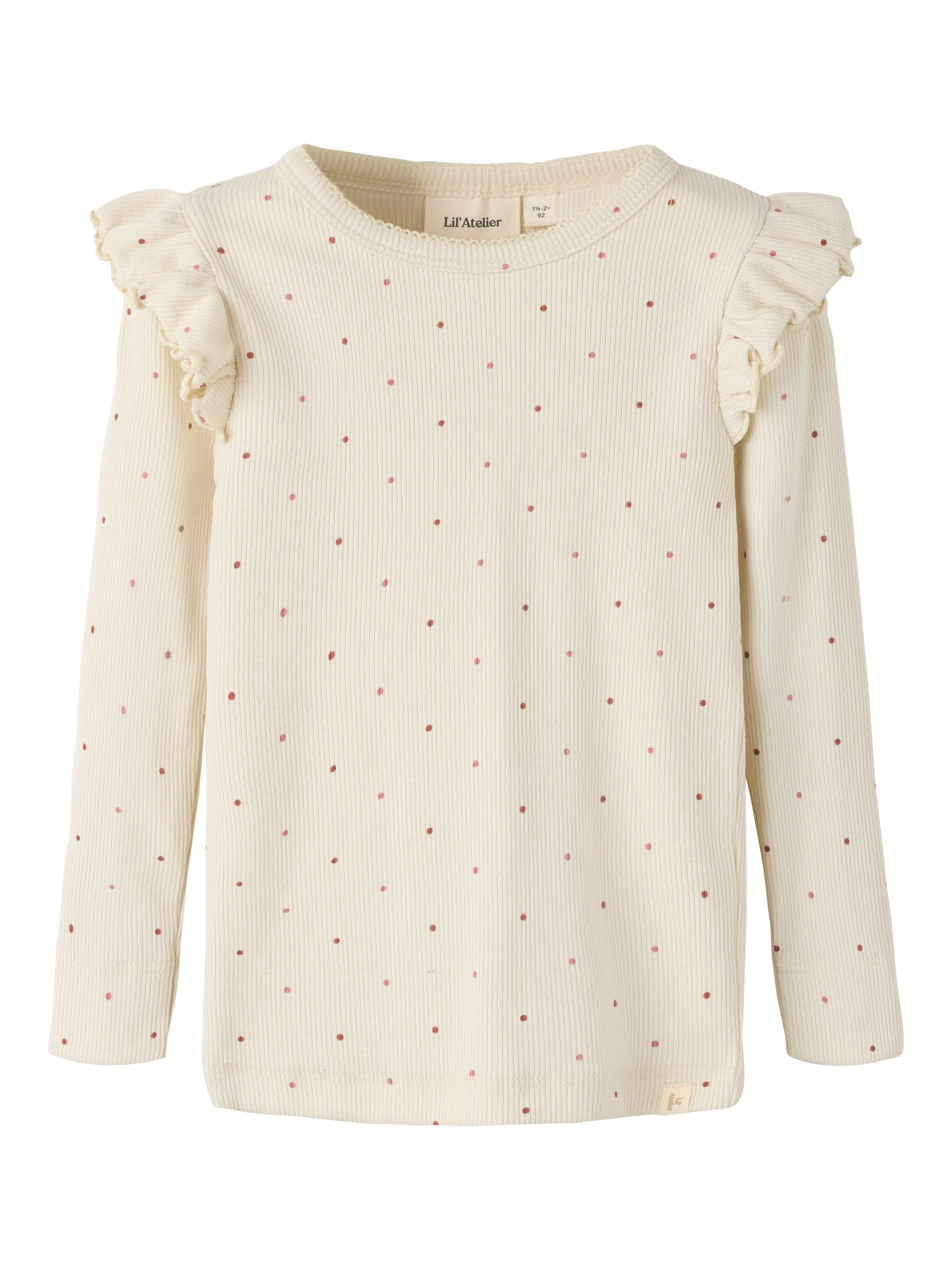 Lil Atelier - Gago Kuo LS Slim Top - Turtledove / Dot