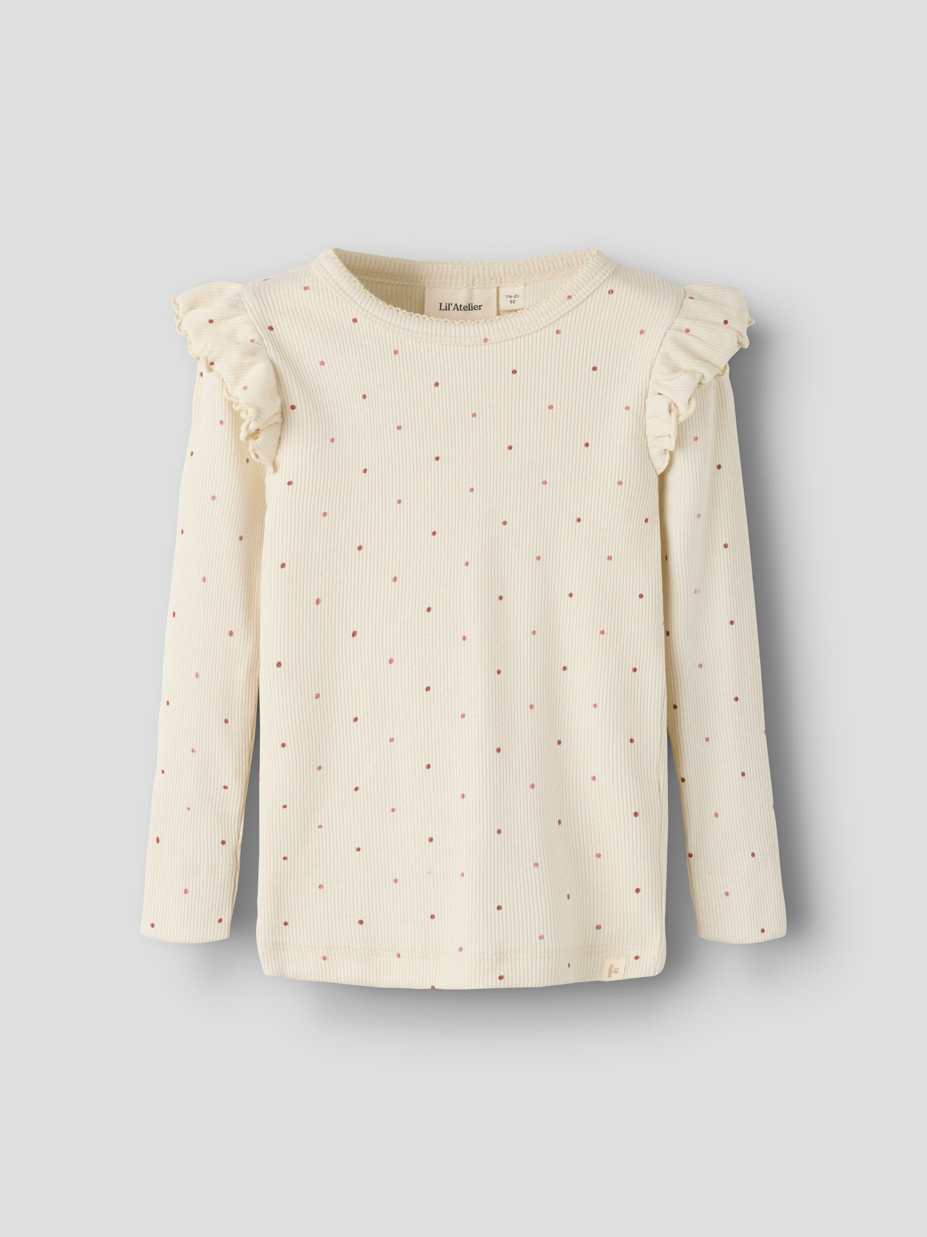 Lil Atelier - Gago Kuo LS Slim Top - Turtledove / Dot