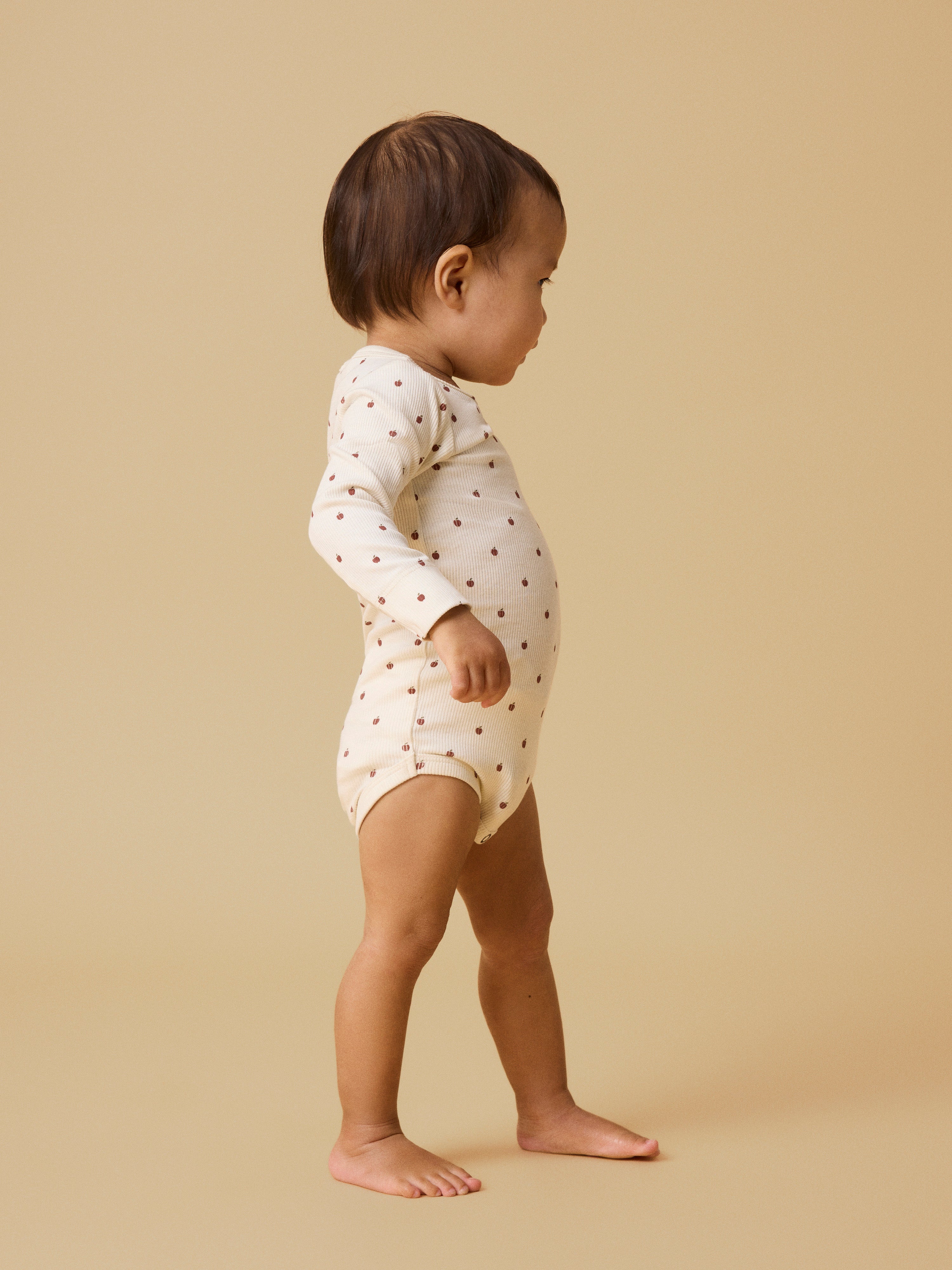 Lil Atelier Gago - Kim LS Slim body - Turtledove/Apple