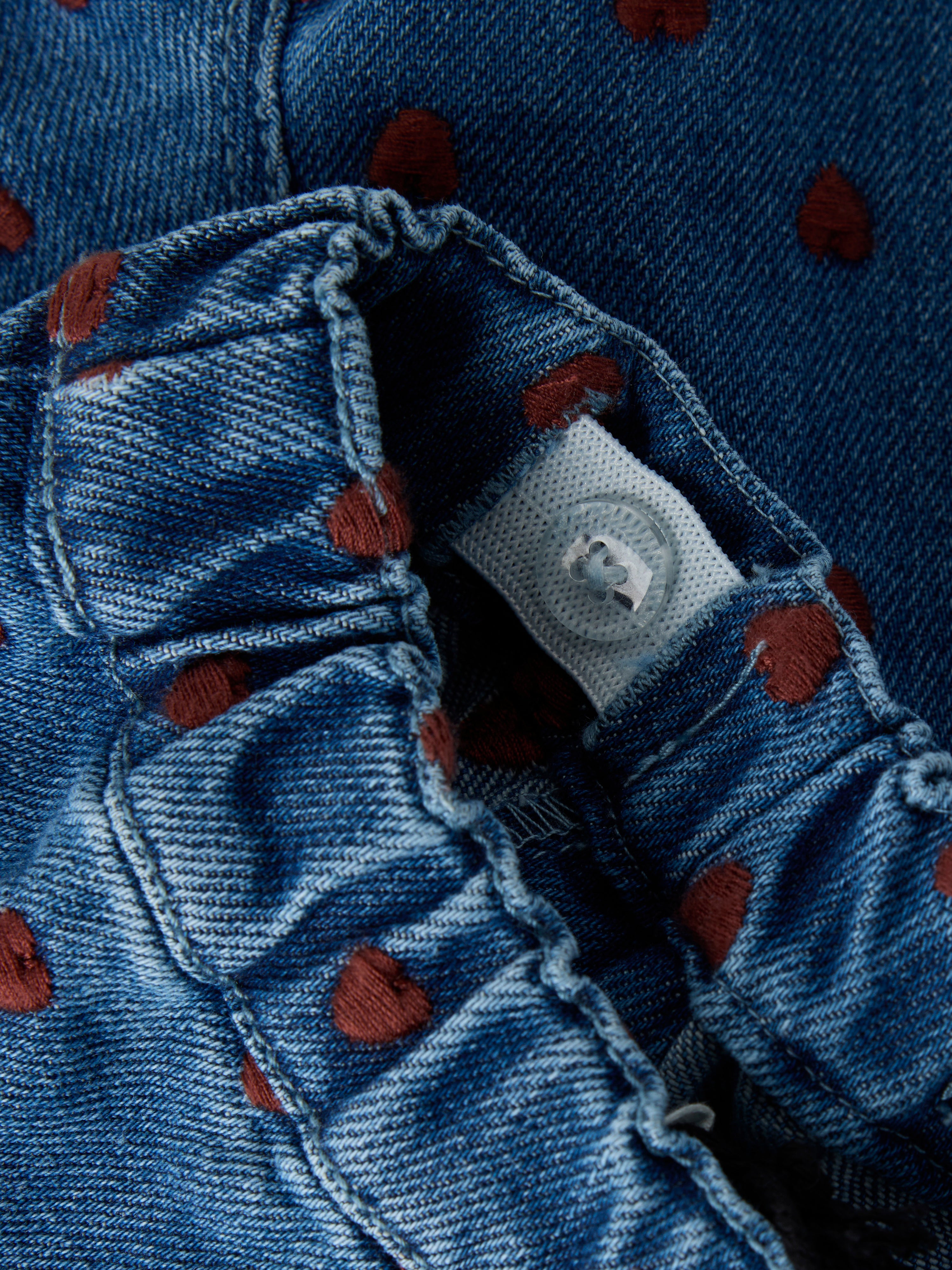 Lil Atelier Liva - Loose Jeans - Dark Blue Denim/Hearts