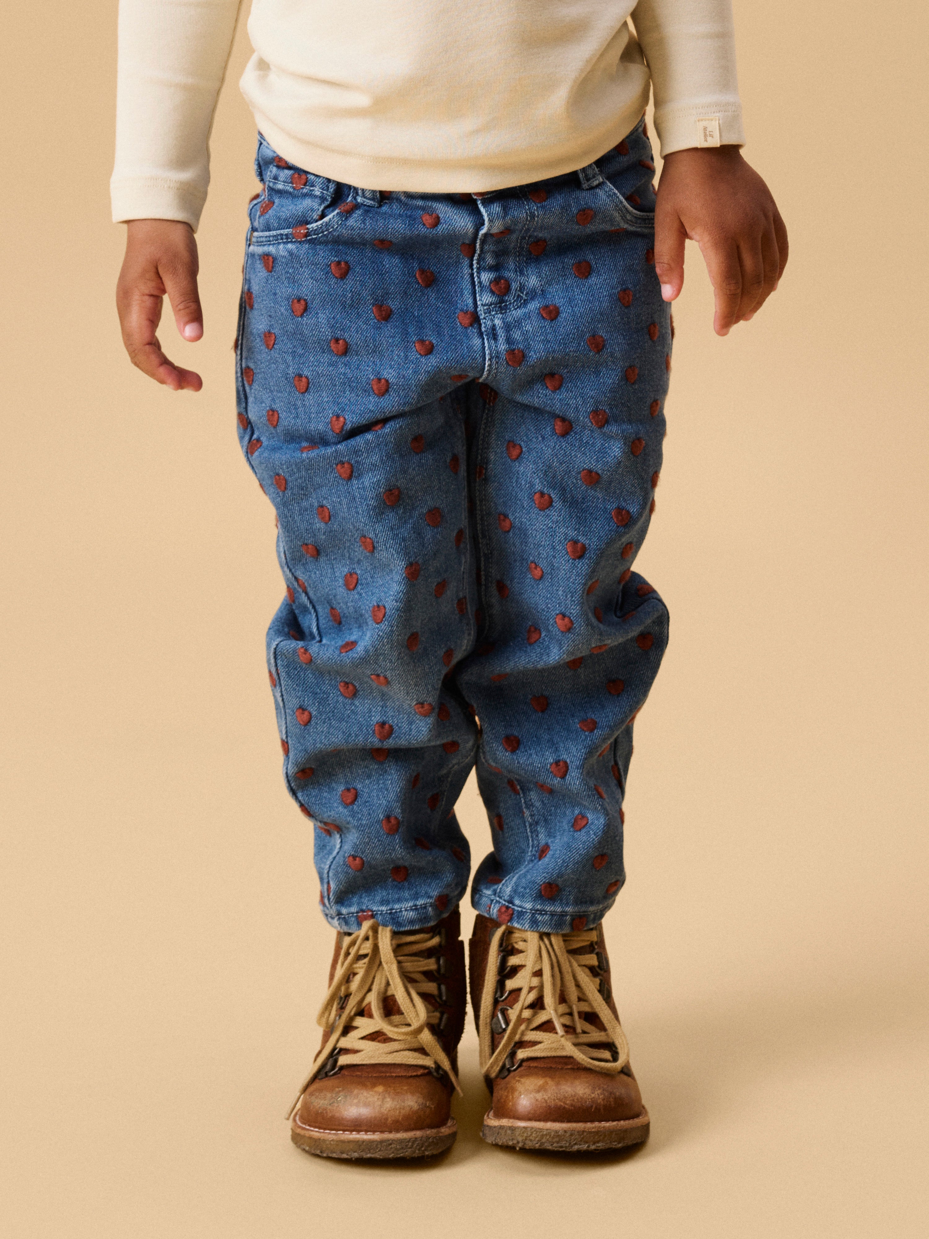 Lil Atelier Liva - Loose Jeans - Dark Blue Denim/Hearts