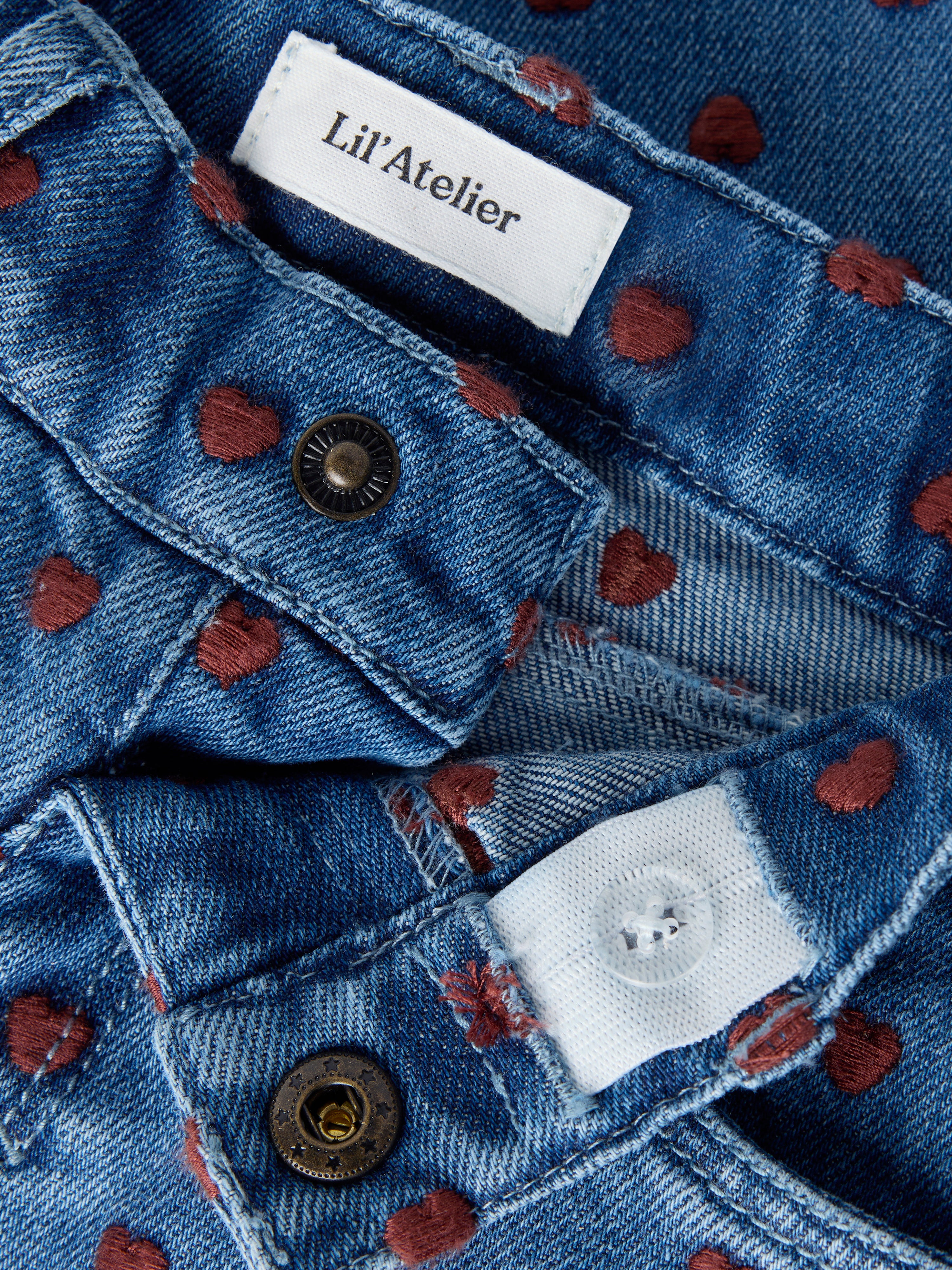 Lil Atelier Liva - Loose Jeans - Dark Blue Denim/Hearts