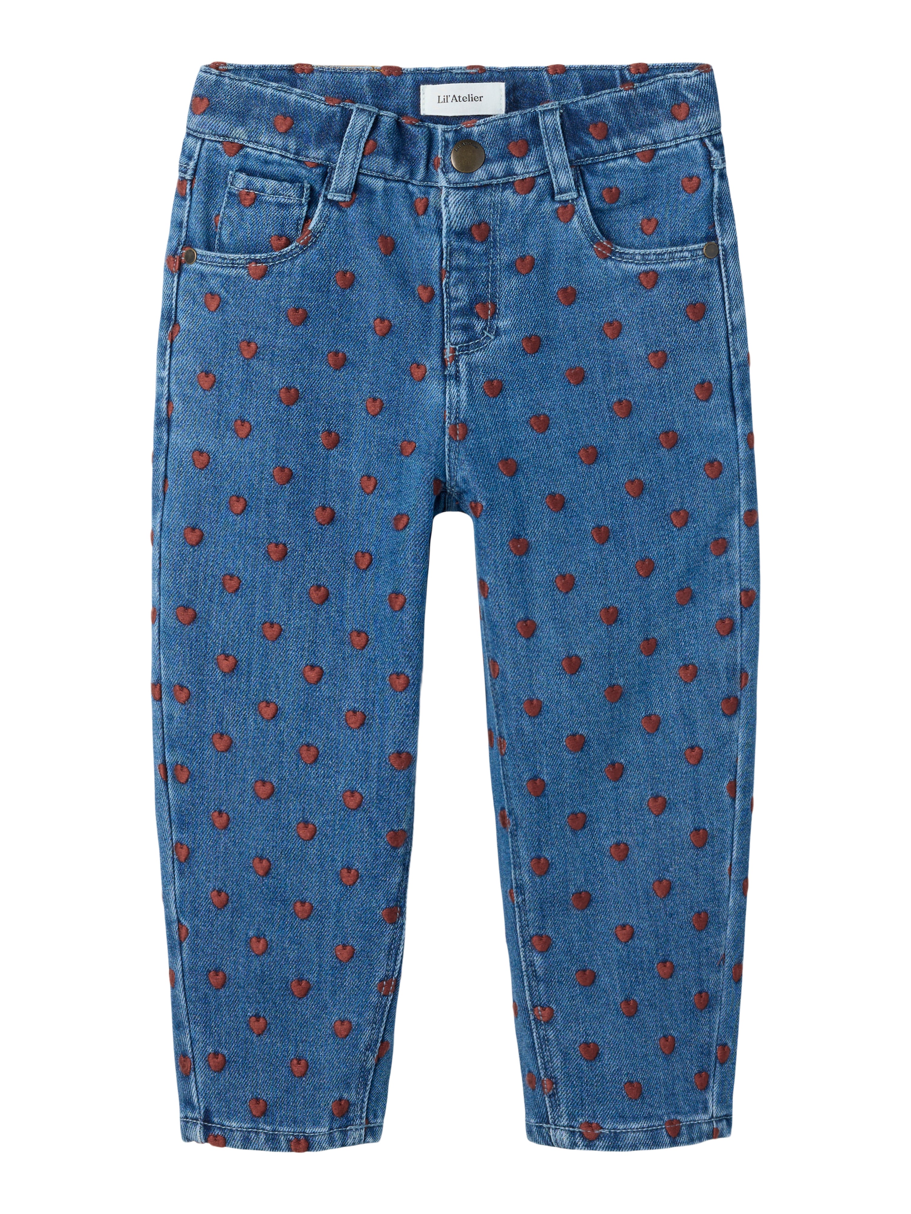 Lil Atelier Liva - Loose Jeans - Dark Blue Denim/Hearts