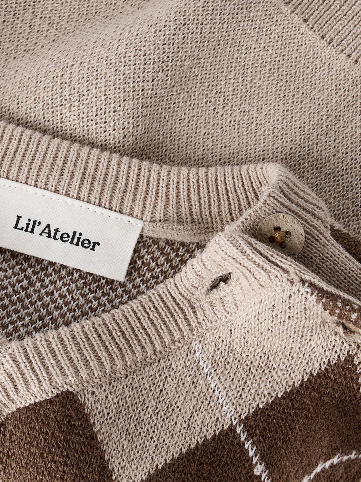 Lil Atelier Ronan - Knit Vest - White Pepper
