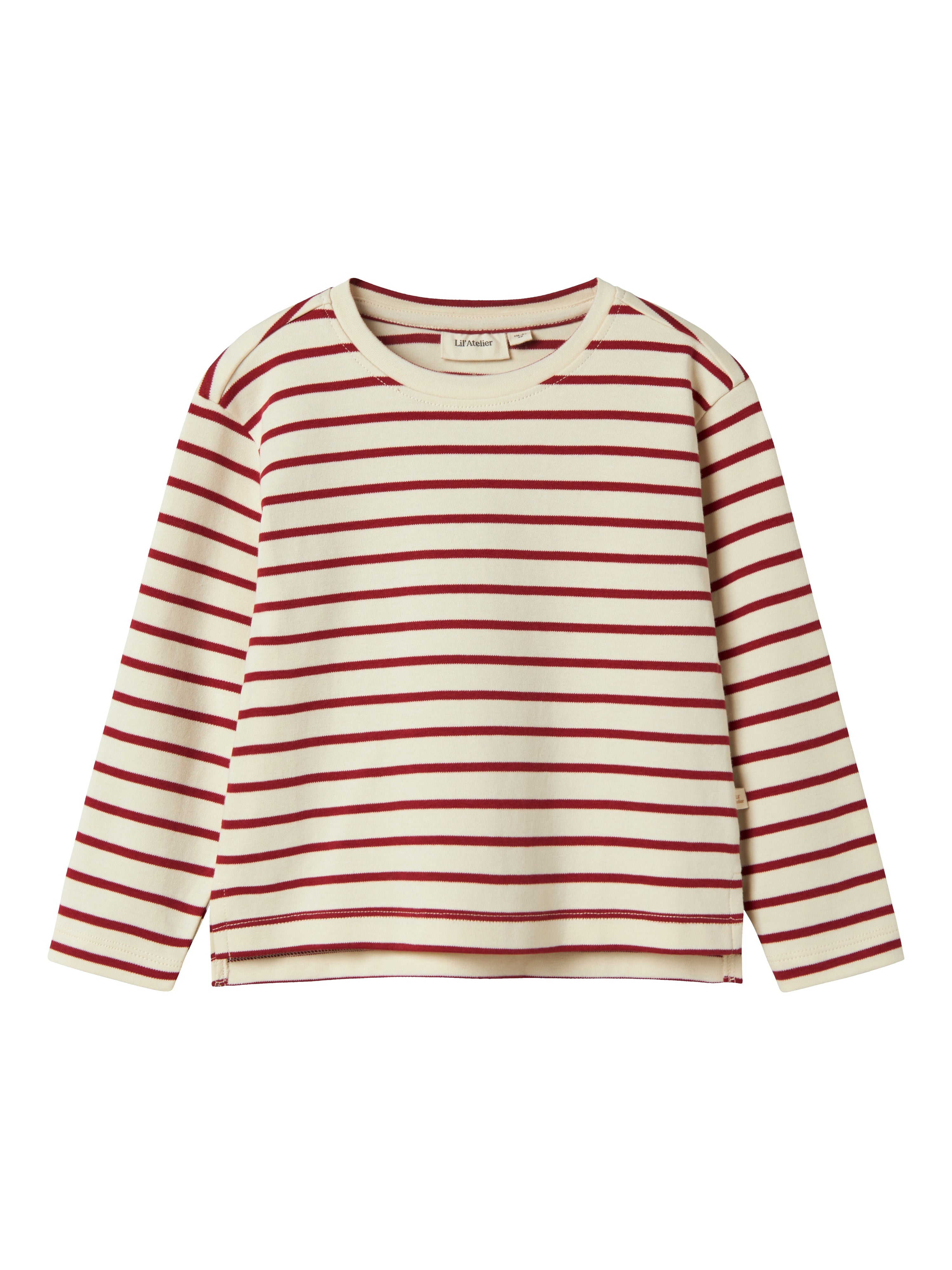 Lil Atelier Limia Loose Top - Turtledove/Red Dahlia