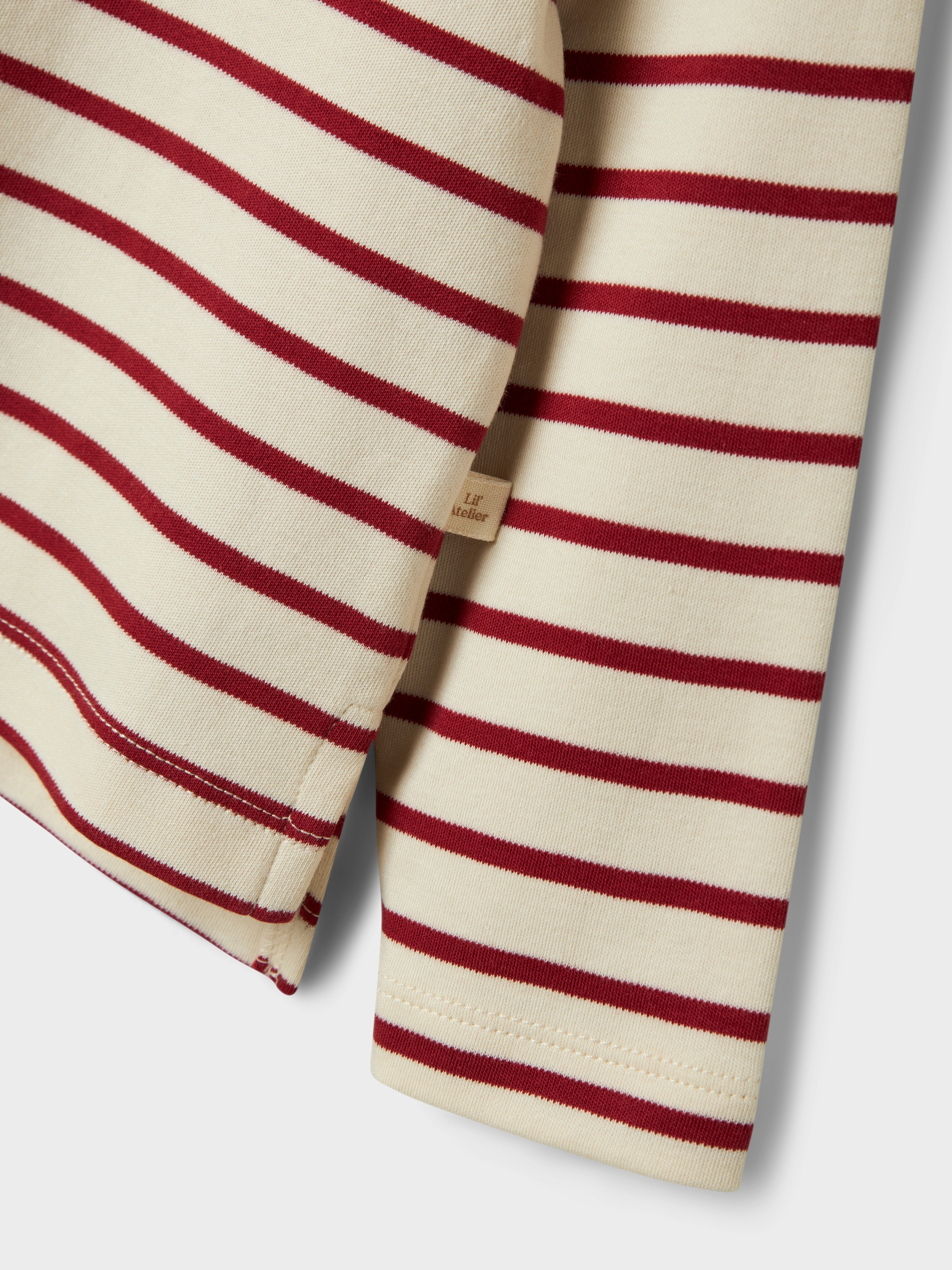 Lil Atelier Limia Loose Top - Turtledove/Red Dahlia