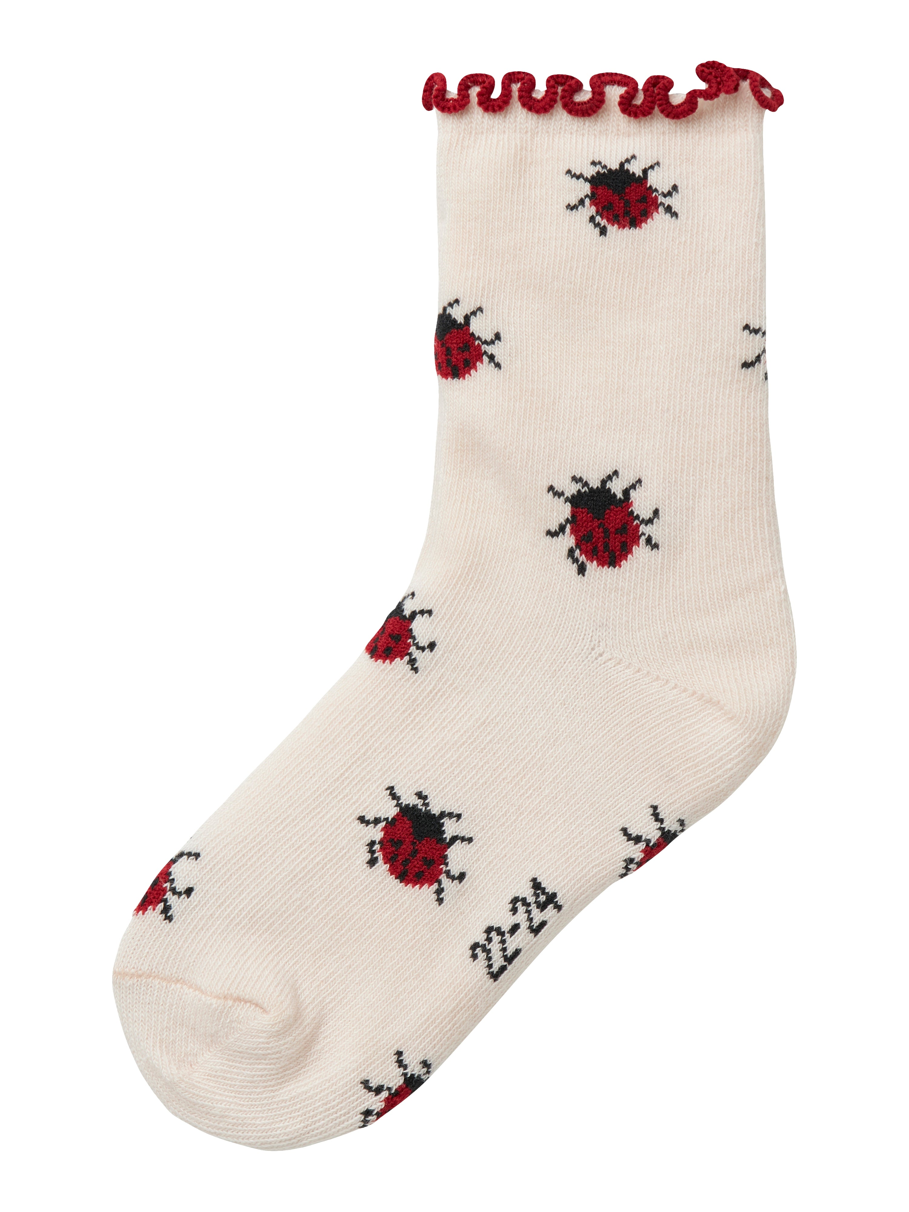 Lil Atelier Darlene Socks - Silver Peony/Ladybug
