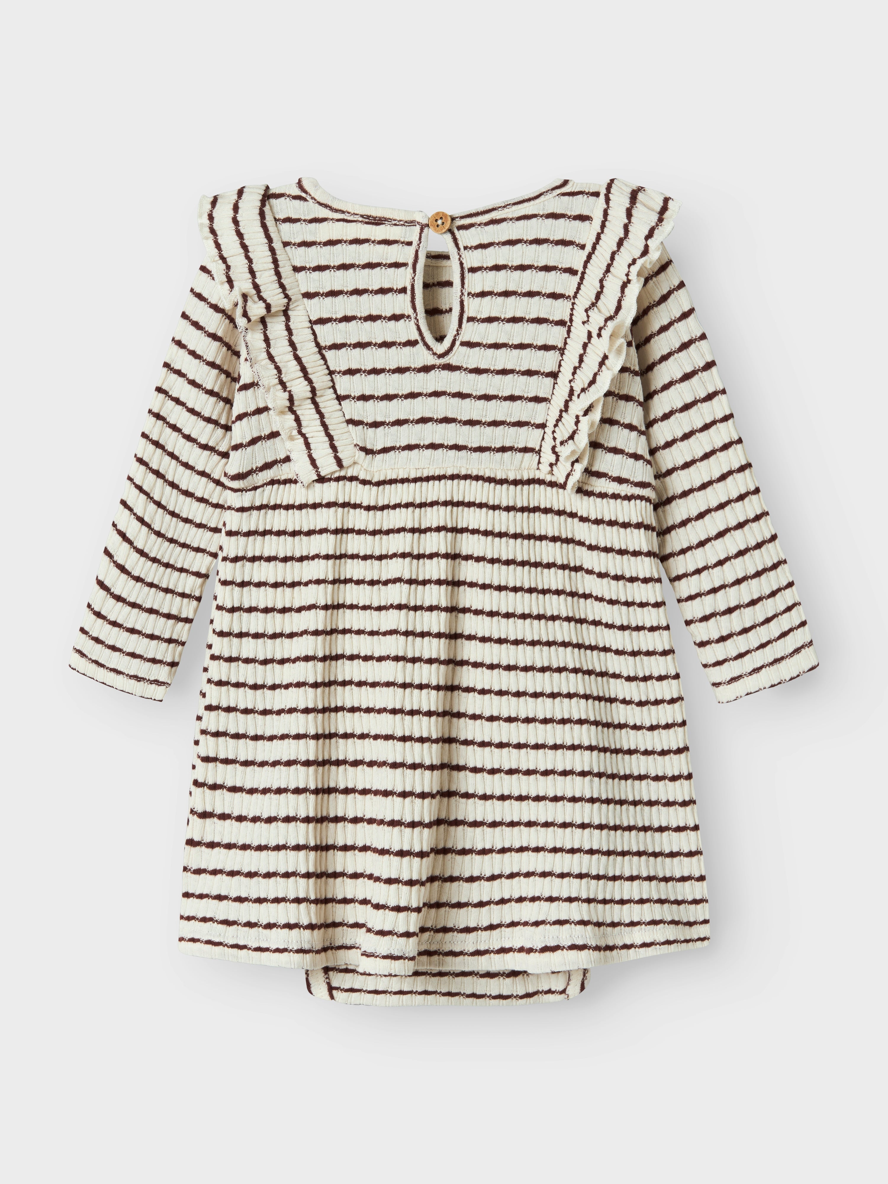 Lil Atelier Sophia LS Body Dress - Hot Chocolate