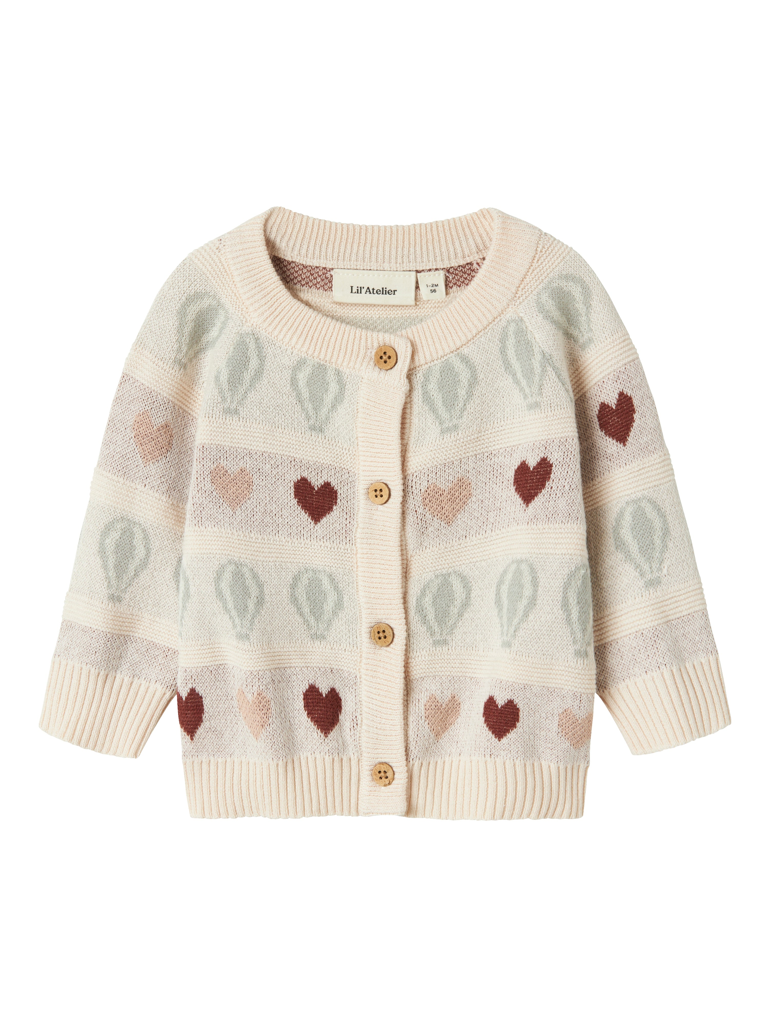 Lil Atelier Lamai Kny Knit Cardigan - Pastel Parchment