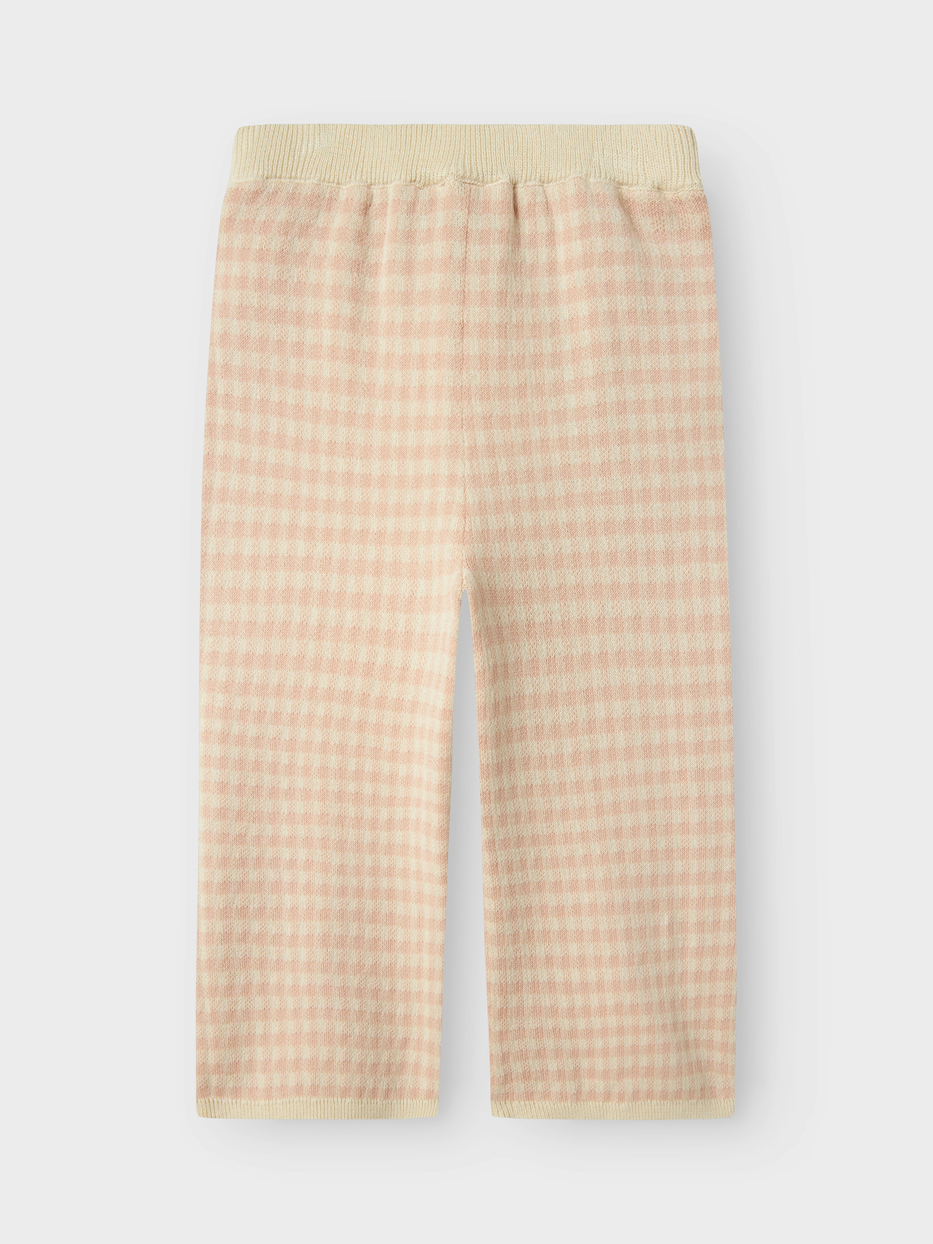 Lil Atelier Nadie Wide Knit Pants - Cameo Rose