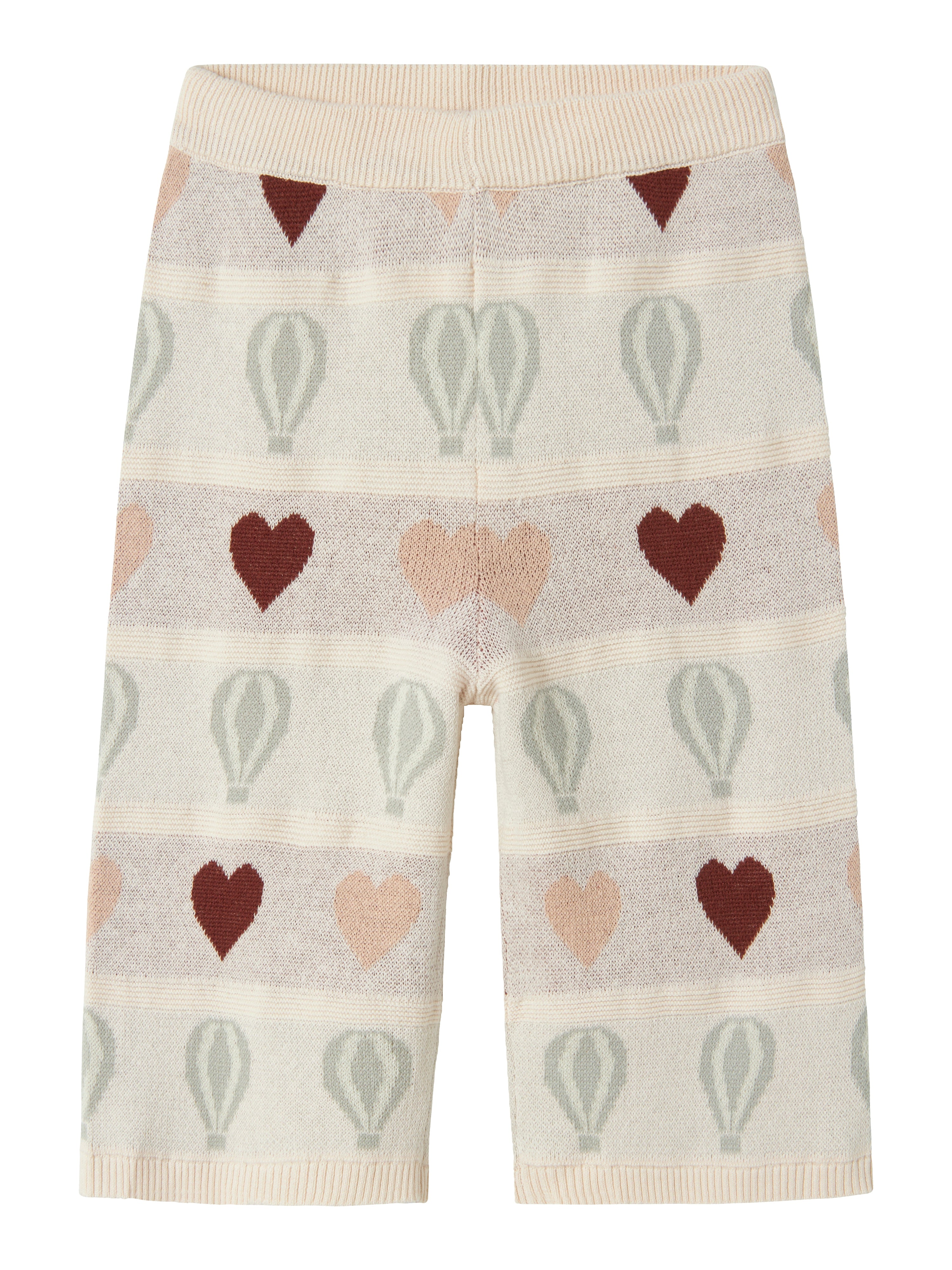 Lil Atelier Lamai Wide Knit Ancle Pants - Pastel Parchment