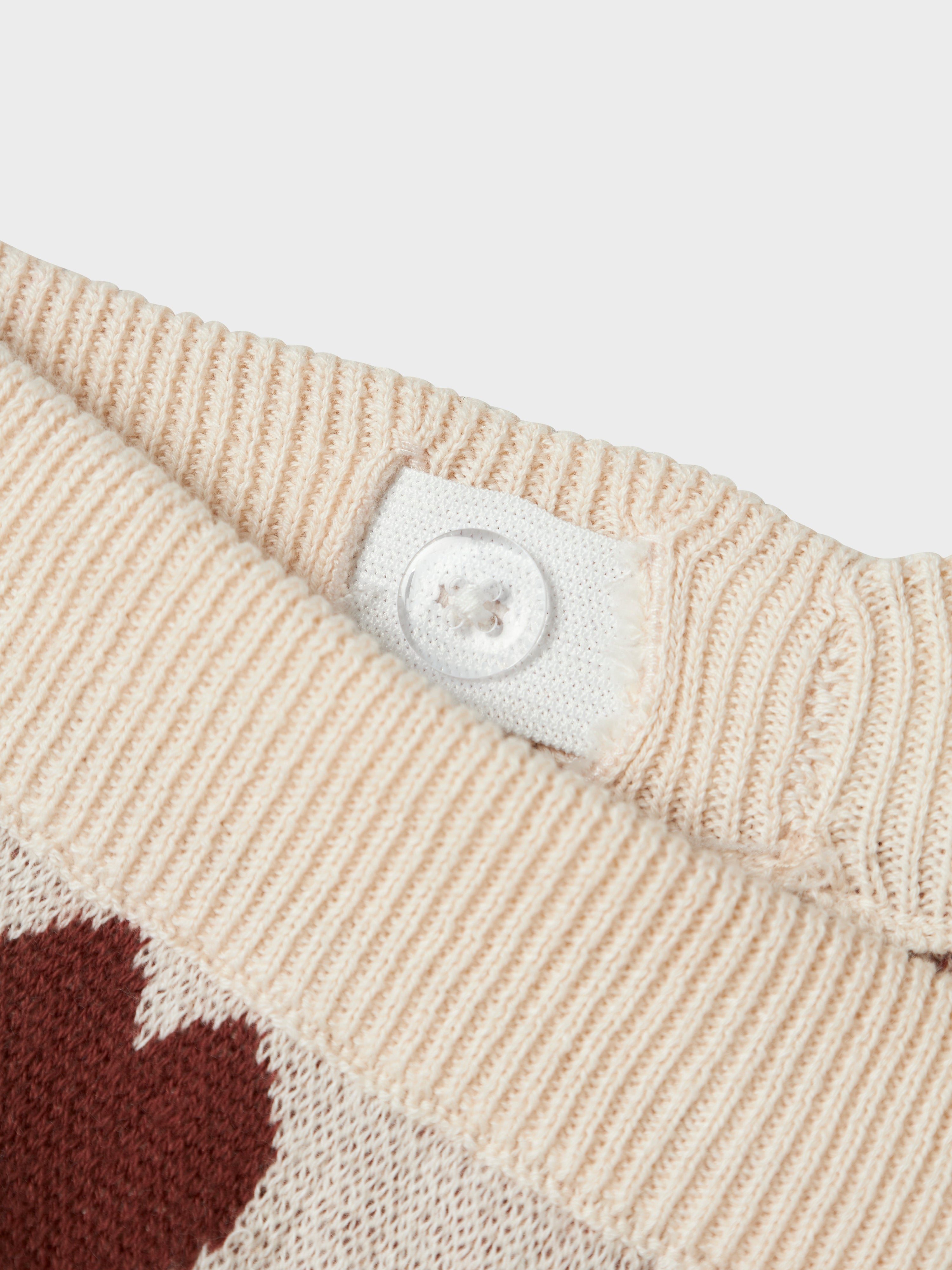 Lil Atelier Lamai Wide Knit Ancle Pants - Pastel Parchment